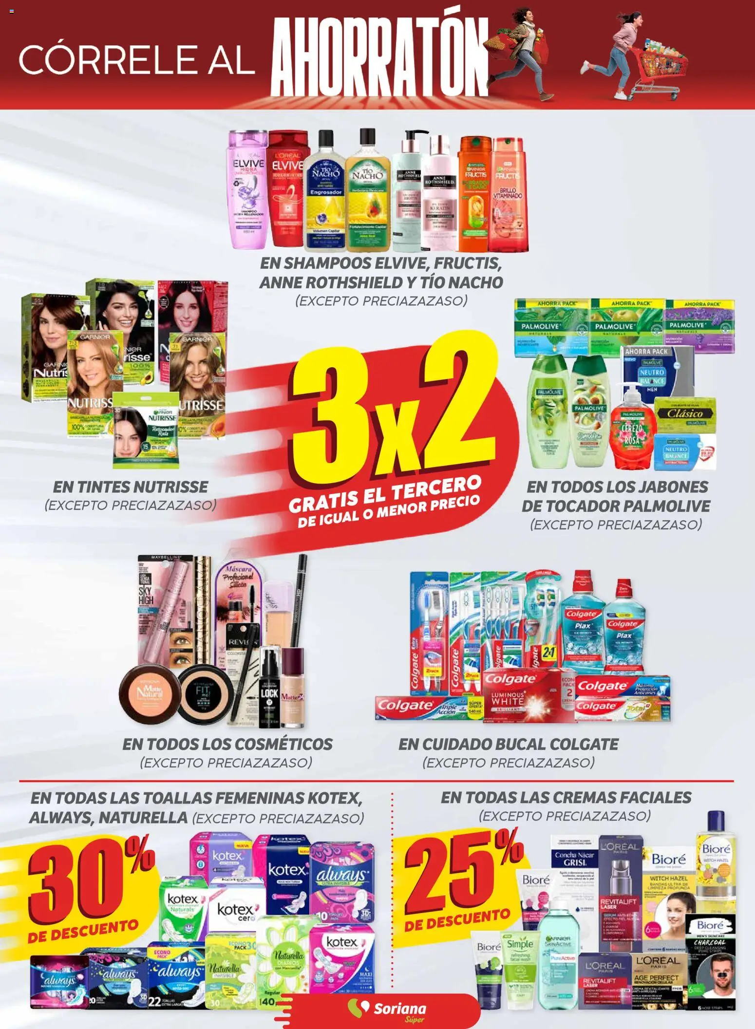 Nuevas ofertas de Soriana válidas en toda la República Mexicana desde el 13.11.2025. ¡Encuentra las mejores ofertas en Soriana - Ahorratón Súper: Ver, Tab, Chis, Camp, Yuc y Q. Roo! | Página: 4 | Productos: Máscara, Toallas