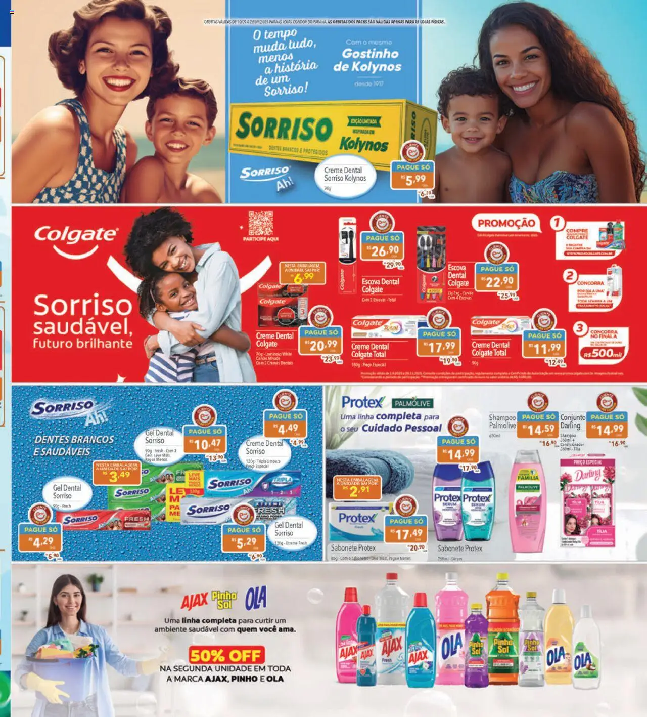 Supermercados Condor Folheto - válido de 10.09.2025 | Página: 21 | Produtos: Creme dental colgate total, Shampoo, Condicionador, Creme dental