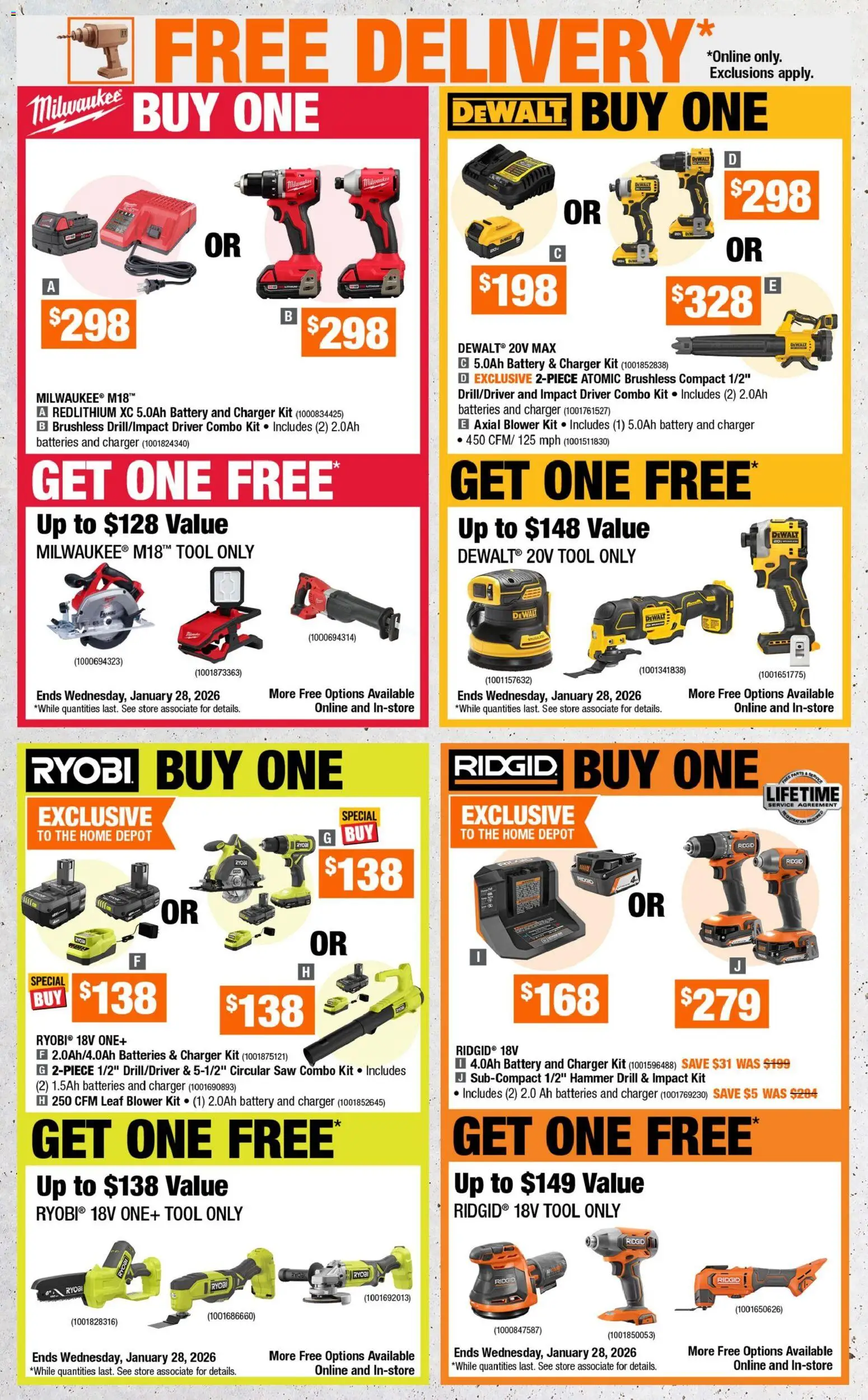 Home Depot flyer valid from 15.01.2026 | Page: 4 | Products: Battery