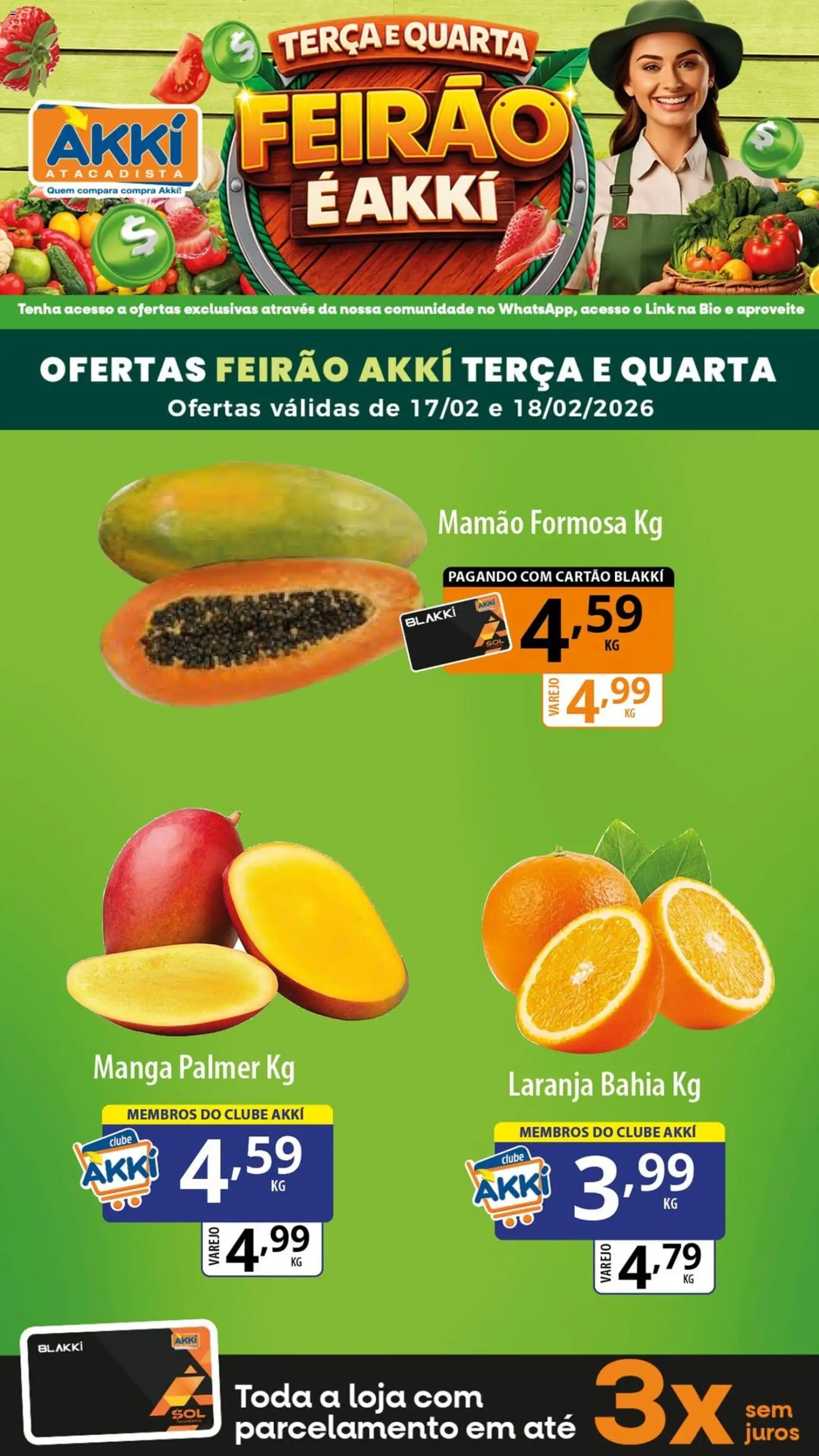 Akki Atacadista Folheto - válido de 17.02.2026 | Página: 5 | Produtos: Mamão