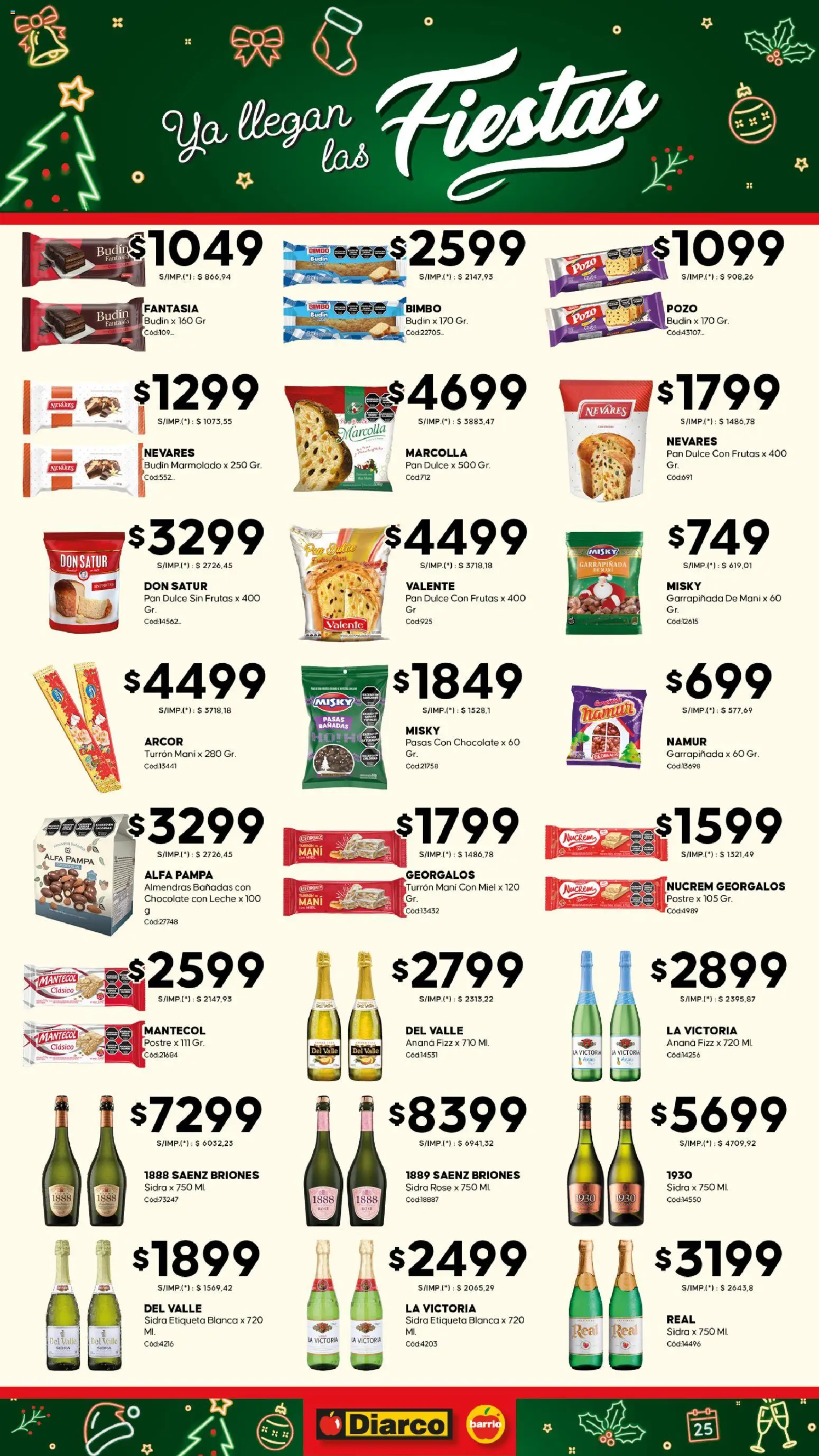 Diarco - Ofertas Diarco Barrio │ válido desde el 10.11.2025 | Página: 11 | Productos: Budín, Ananá, Pan, Turrón