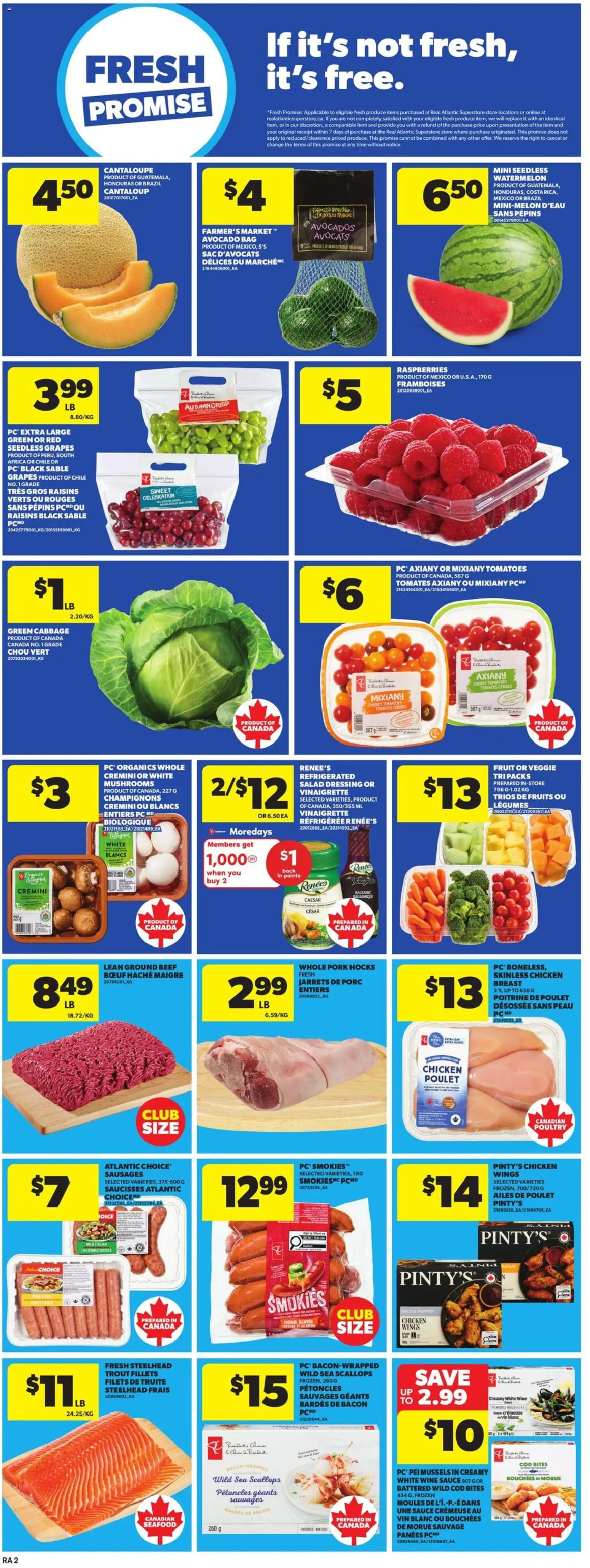 Atlantic Superstore flyer valid from 19.03.2026 | Page: 5 | Products: Beef, Chicken wings, Wine, Chicken
