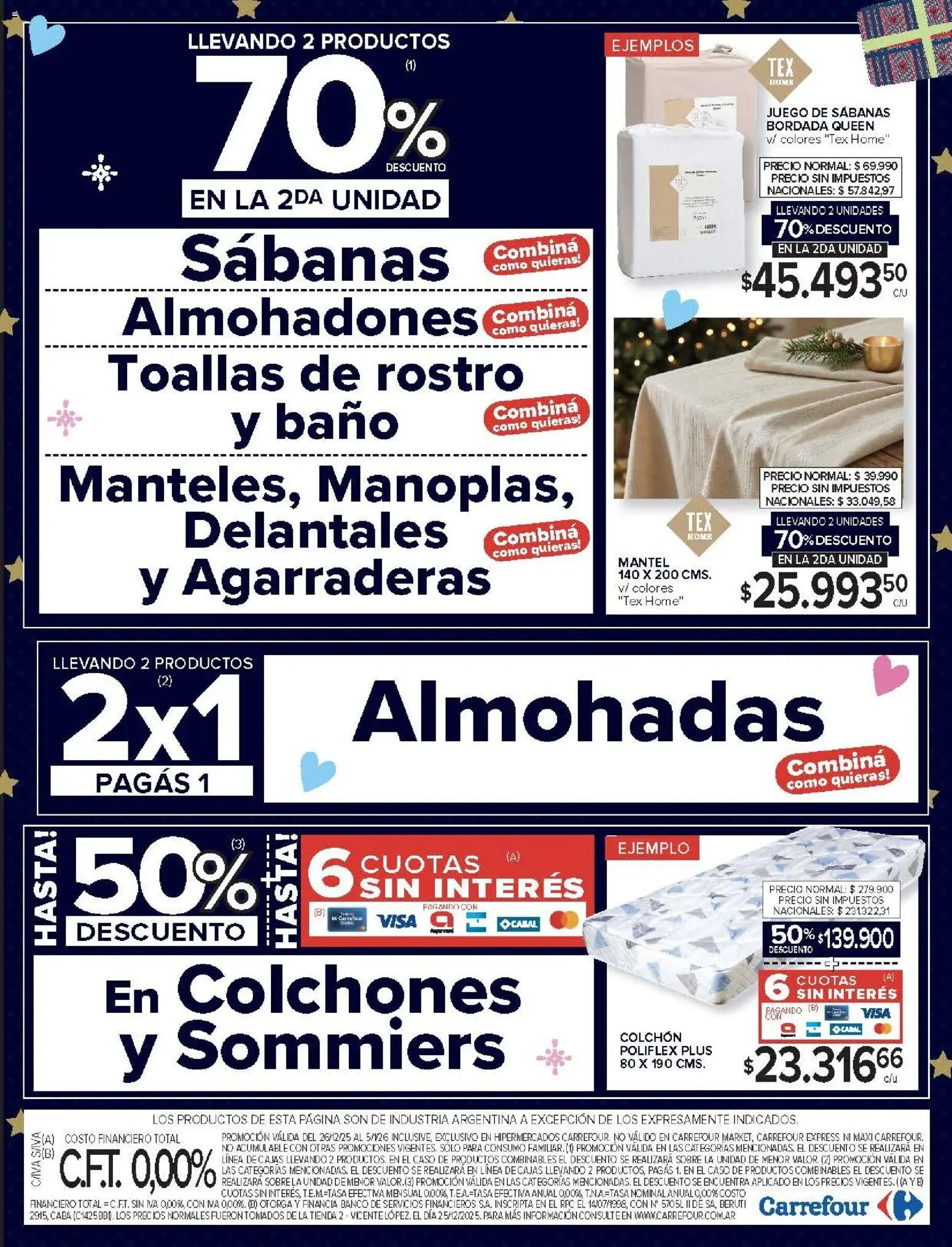 Carrefour ofertas │ válido desde el 26.12.2025 | Página: 24 | Productos: Banco, Toallas, Baño, Mantel