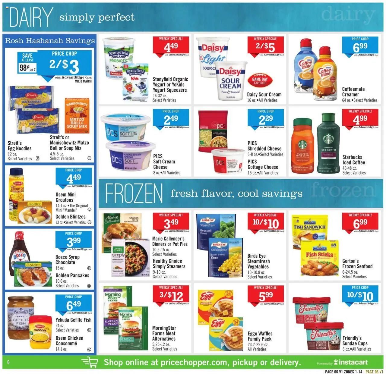Price Chopper Weekly Ad - valid from 28.09.2025 | Page: 6 | Products: Broccoli, Noodles, Sour cream, Game