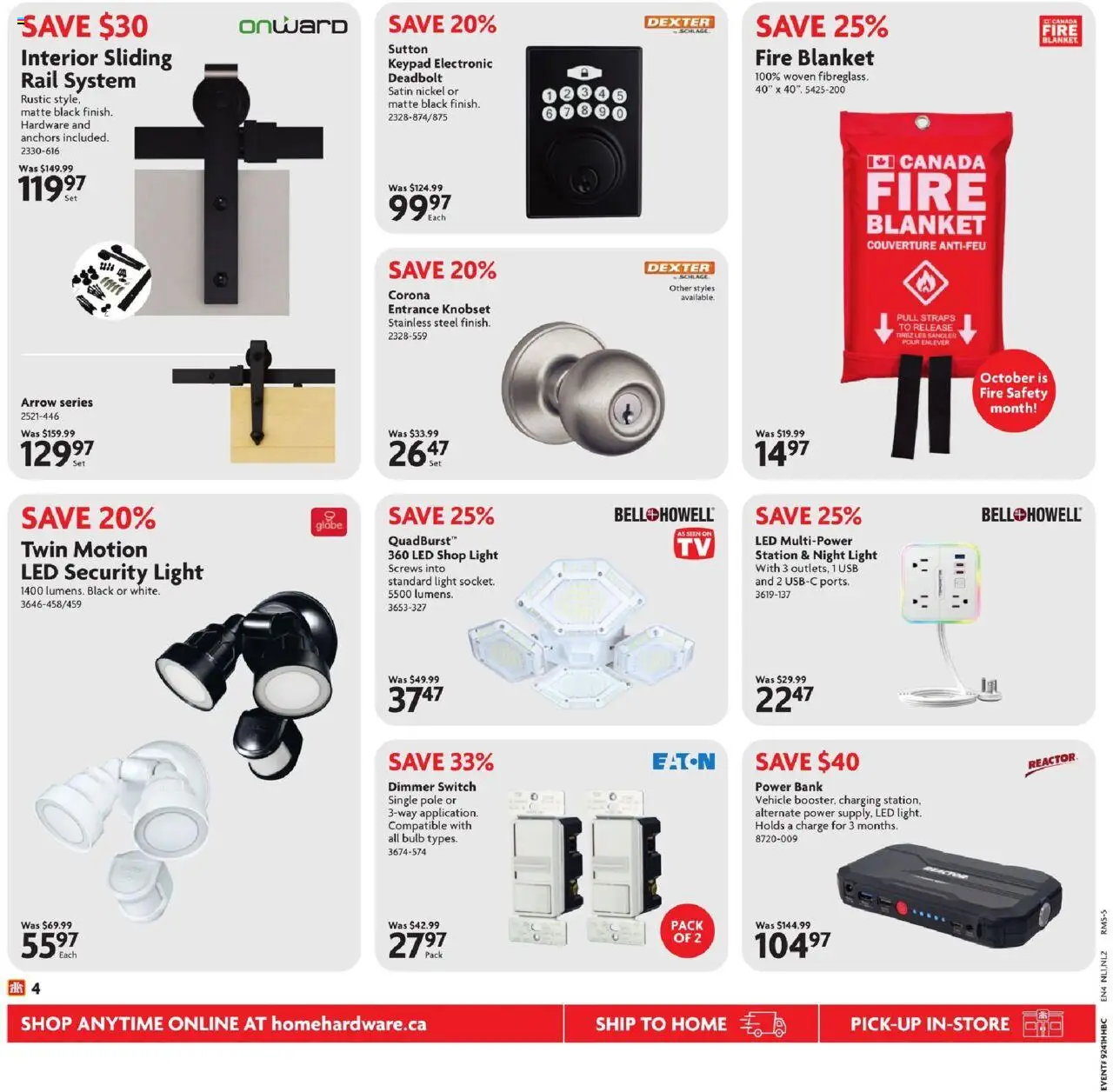 Home Hardware flyer valid from 09.10.2025 | Page: 5 | Products: Blanket