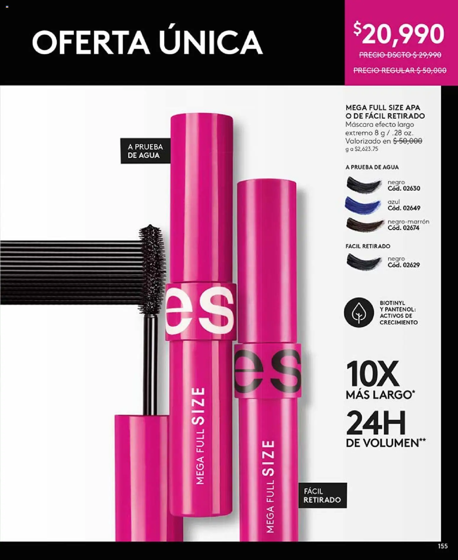 Ésika revista - valida desde el 02.03.2026 | Página: 155 | Productos: Agua, Máscara