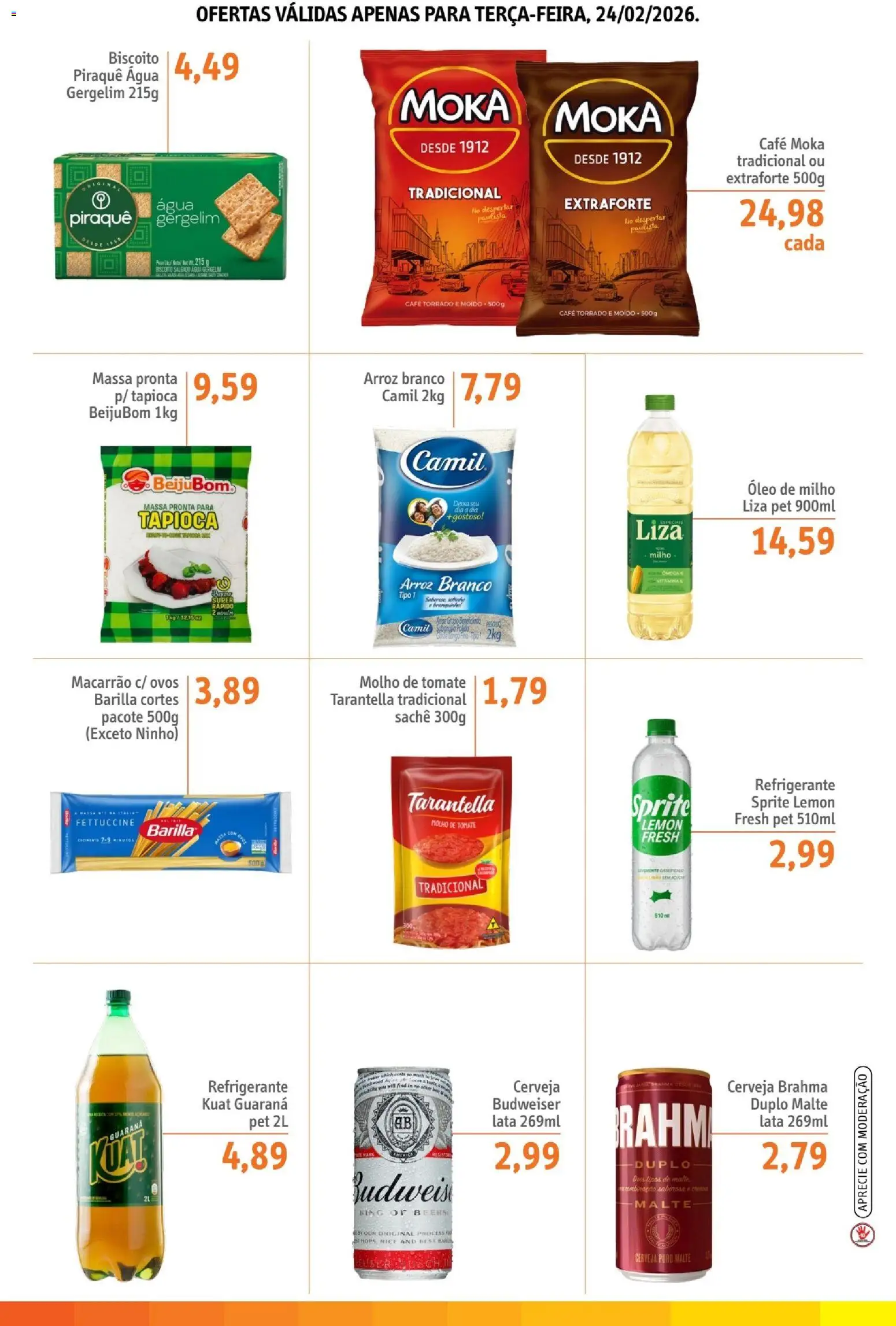 Sonda Folheto - válido de 24.02.2026 | Página: 3 | Produtos: Biscoito, Guaraná, Molho de tomate, Café