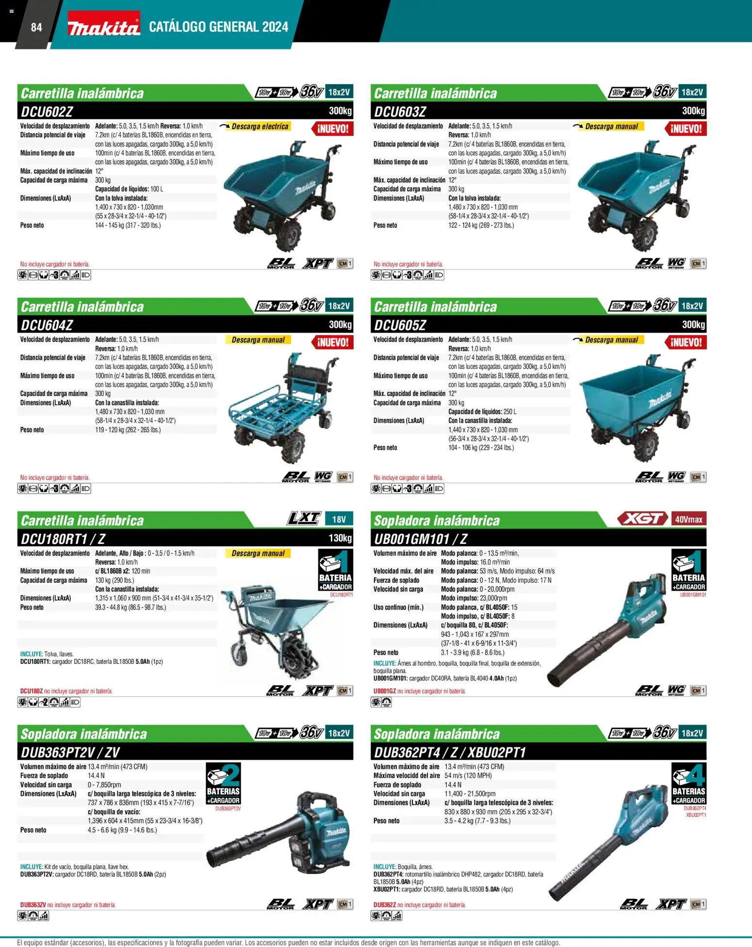 Nuevas ofertas de Makita válidas en toda la República Mexicana desde el 01.01.2024. ¡Encuentra las mejores ofertas en Makita catálogo General! | Página: 84 | Productos: Carretilla, Cargador, Rotomartillo, Llave
