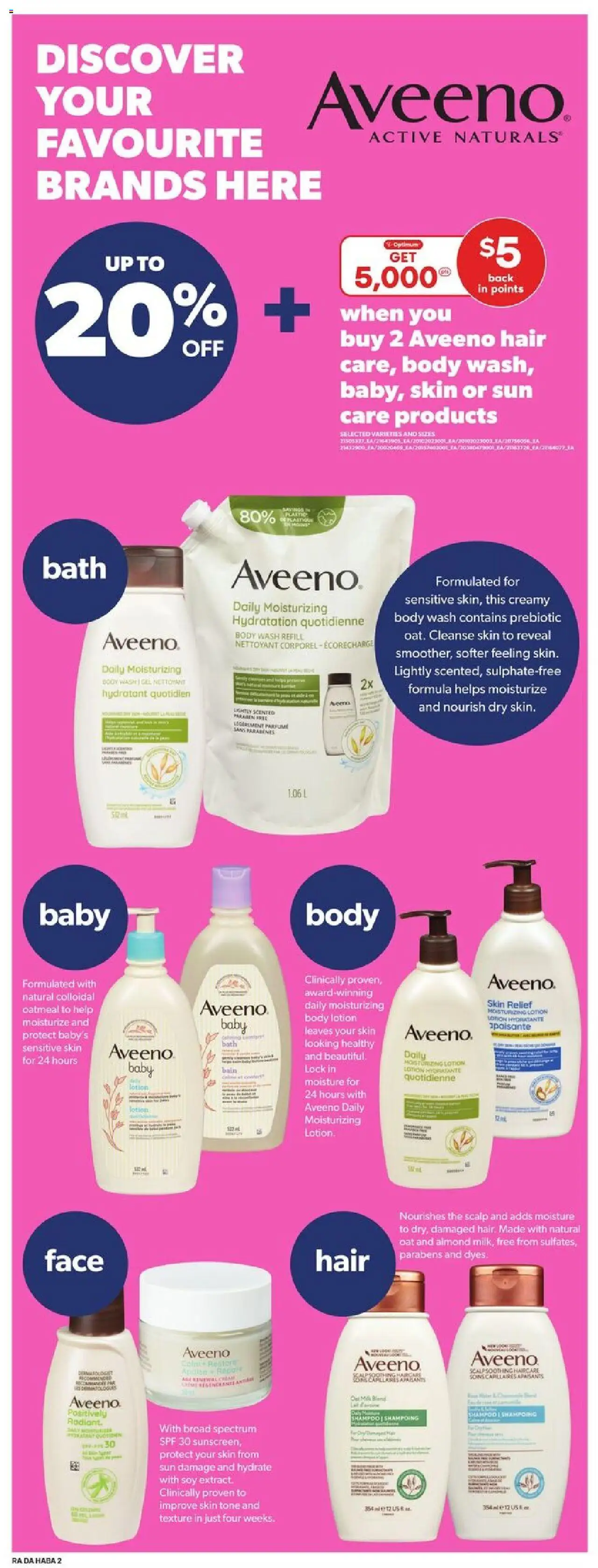 Atlantic Superstore flyer valid from 02.10.2025 | Page: 20 | Products: Shampoo, Body lotion, Body wash, Bath
