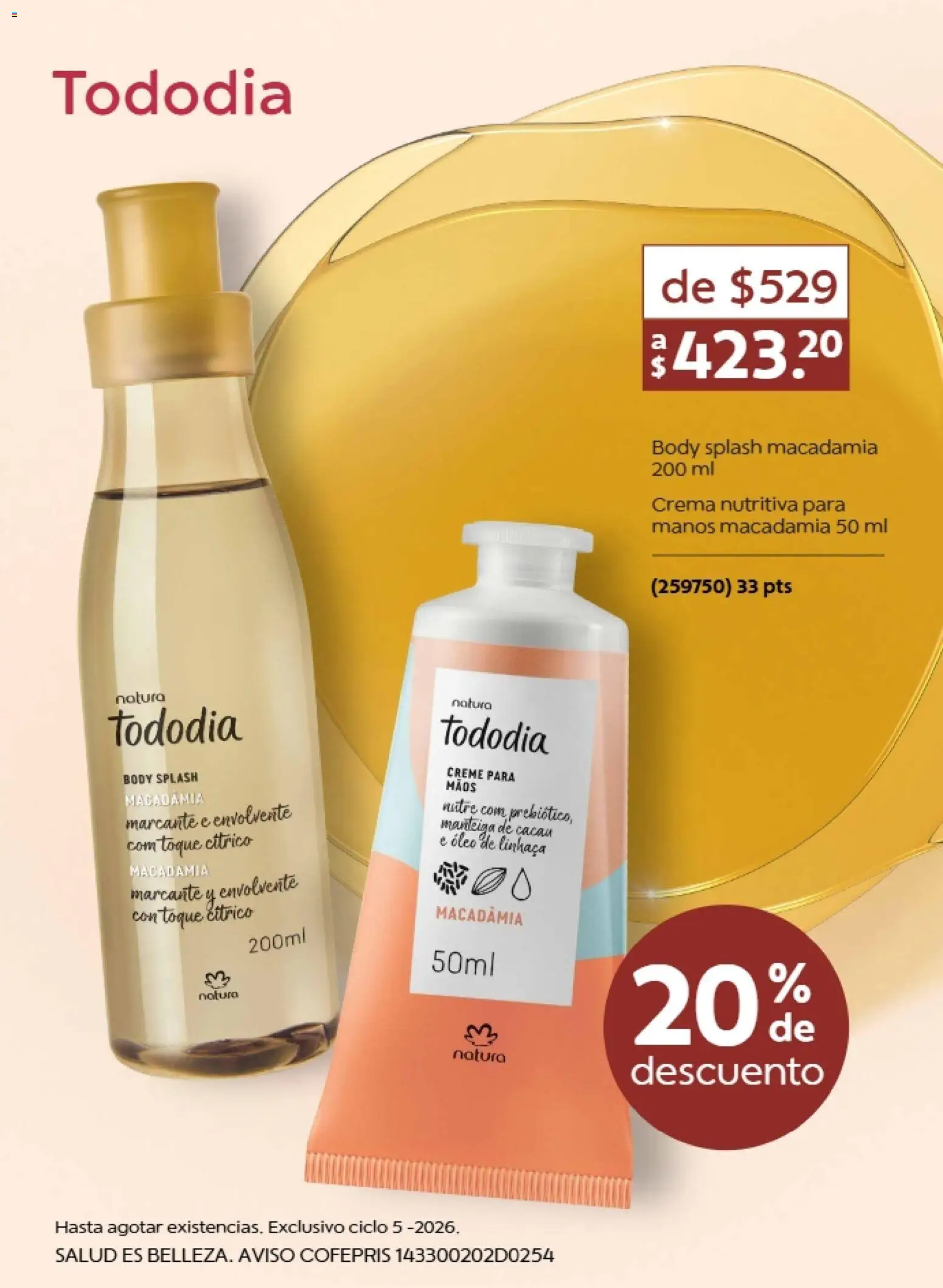 Nuevas ofertas de Natura válidas en toda la República Mexicana desde el 13.03.2026. ¡Encuentra las mejores ofertas en Natura promociones 5 2026! | Página: 3 | Productos: Crema, Body