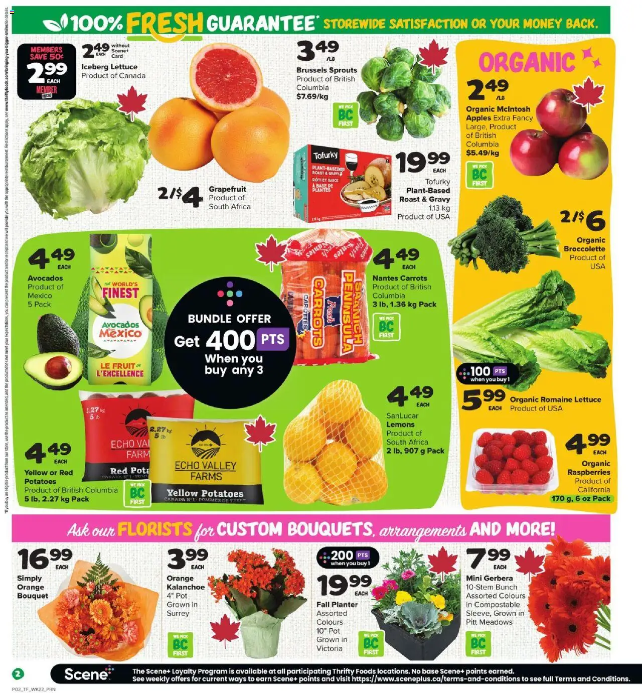 Thrifty Foods flyer valid from 25.09.2025 | Page: 3 | Products: Potatoes, Apples
