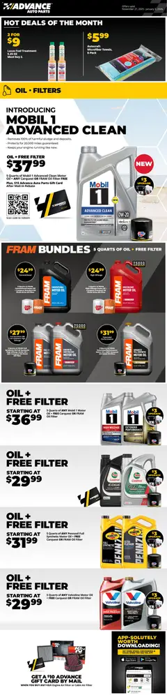 Preview of Advance Auto Parts weekly ads valid from 27.11.2025