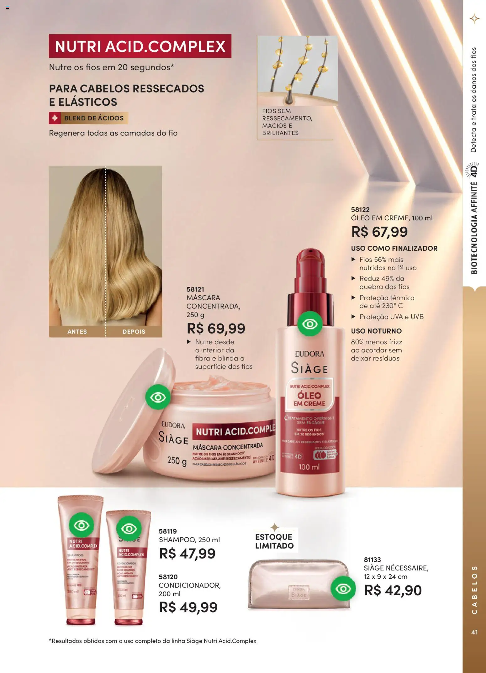 Eudora Folheto - válido de 19.02.2026 | Página: 31 | Produtos: Shampoo, Elásticos, Óleo, Creme