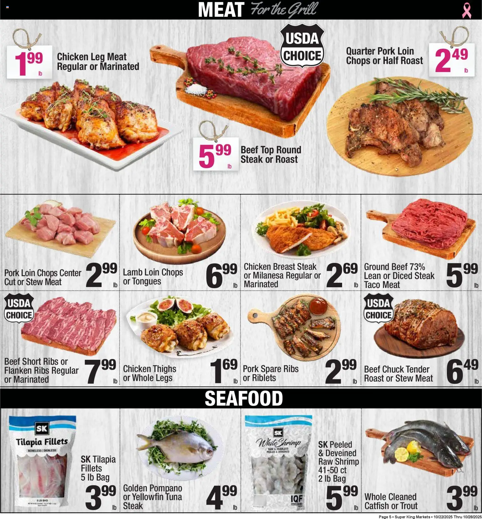 Super King - Weekly Ad - valid from 22.10.2025 | Page: 5 | Products: Pork, Seafood, Bag, Grill