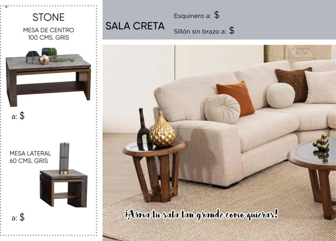 Nuevas ofertas de Muebles Dico válidas en toda la República Mexicana desde el 25.10.2024. ¡Encuentra las mejores ofertas en Muebles Dico catálogo Dico! | Página: 50 | Productos: Sillón, Mesa de centro, Mesa
