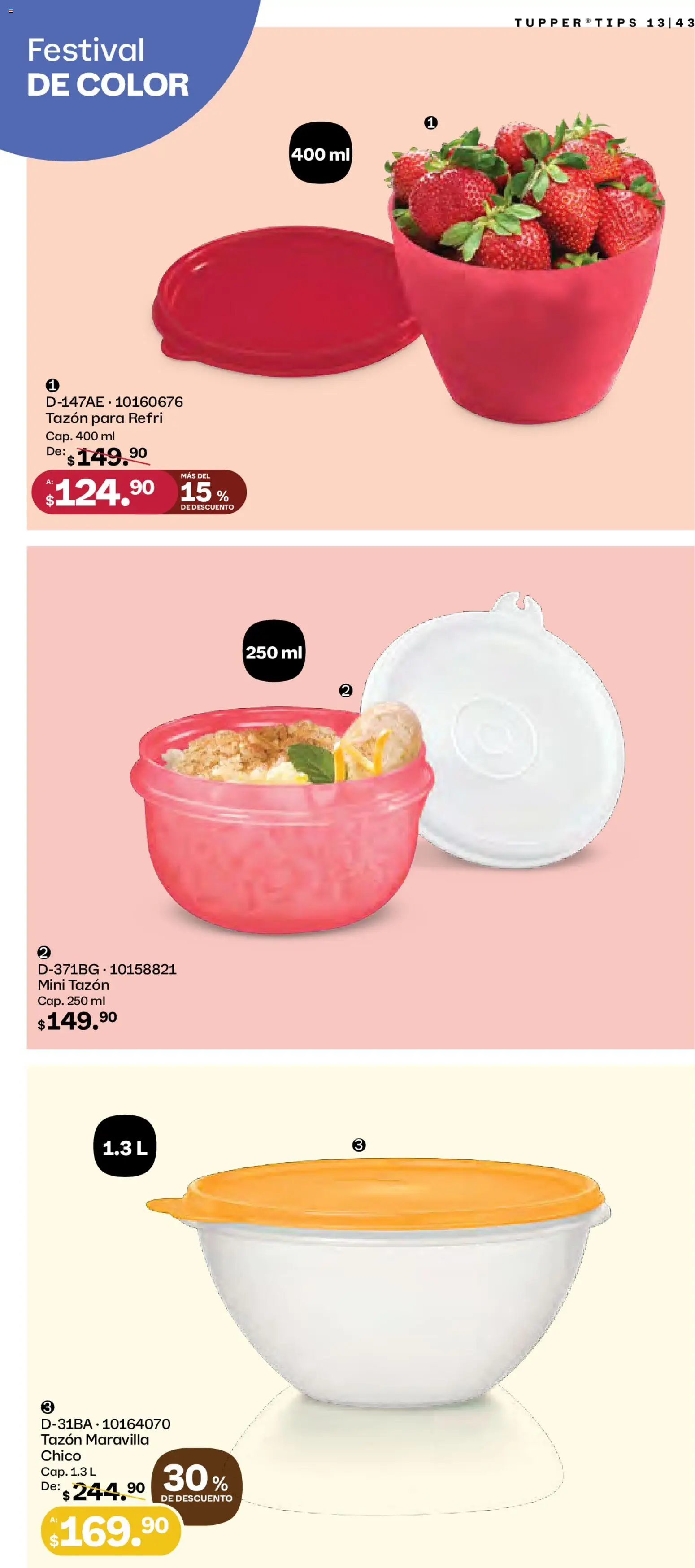 Nuevas ofertas de Tupperware válidas en toda la República Mexicana desde el 01.12.2025. ¡Encuentra las mejores ofertas en Tupperware catálogo! | Página: 43 | Productos: Tupper
