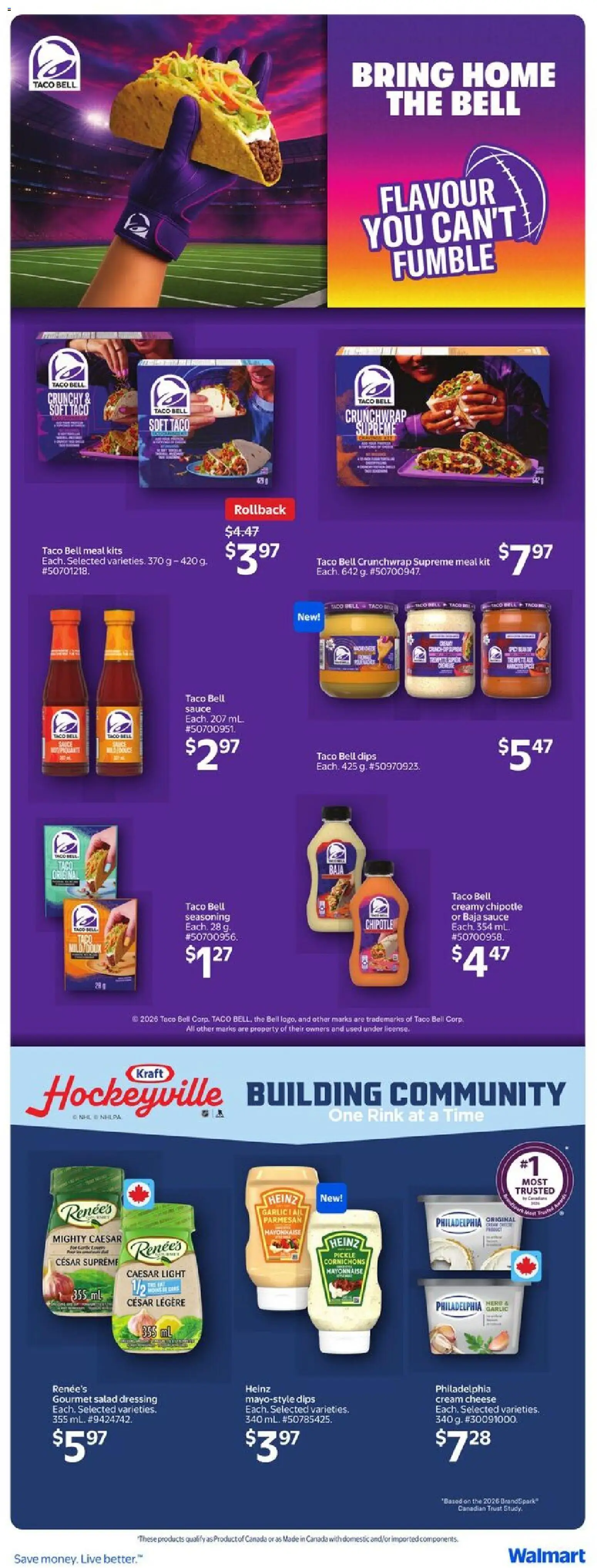 Walmart flyer valid from 29.01.2026 | Page: 13 | Products: Cream, Salad, Cheese