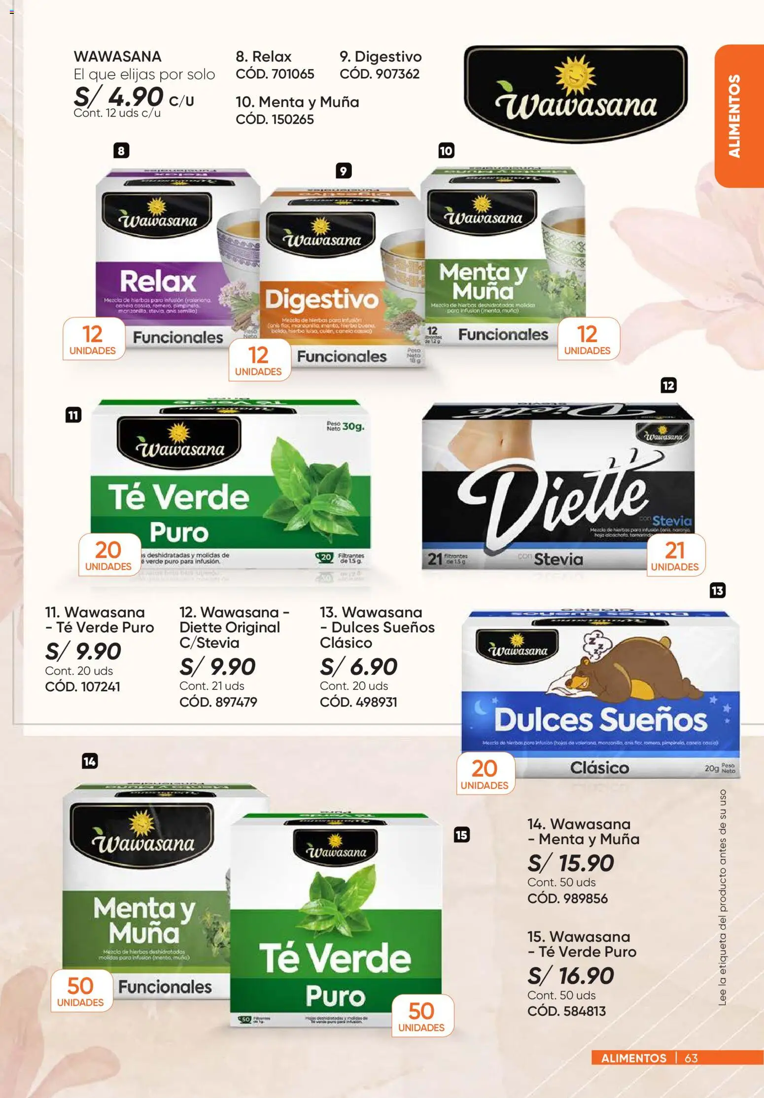 Catálogo Azzorti válido desde 16.02.2026 | Página: 63 | Productos: Té, Peso