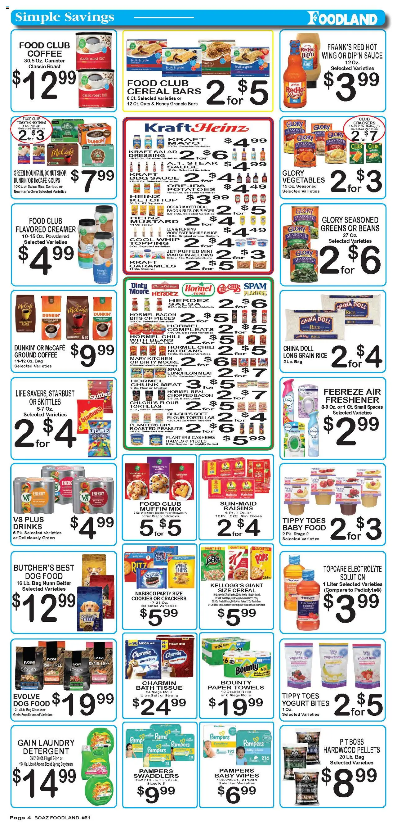Foodland Weekly Ad - valid from 07.10.2025 | Page: 4 | Products: Rice, Salad, Baby food, Greens
