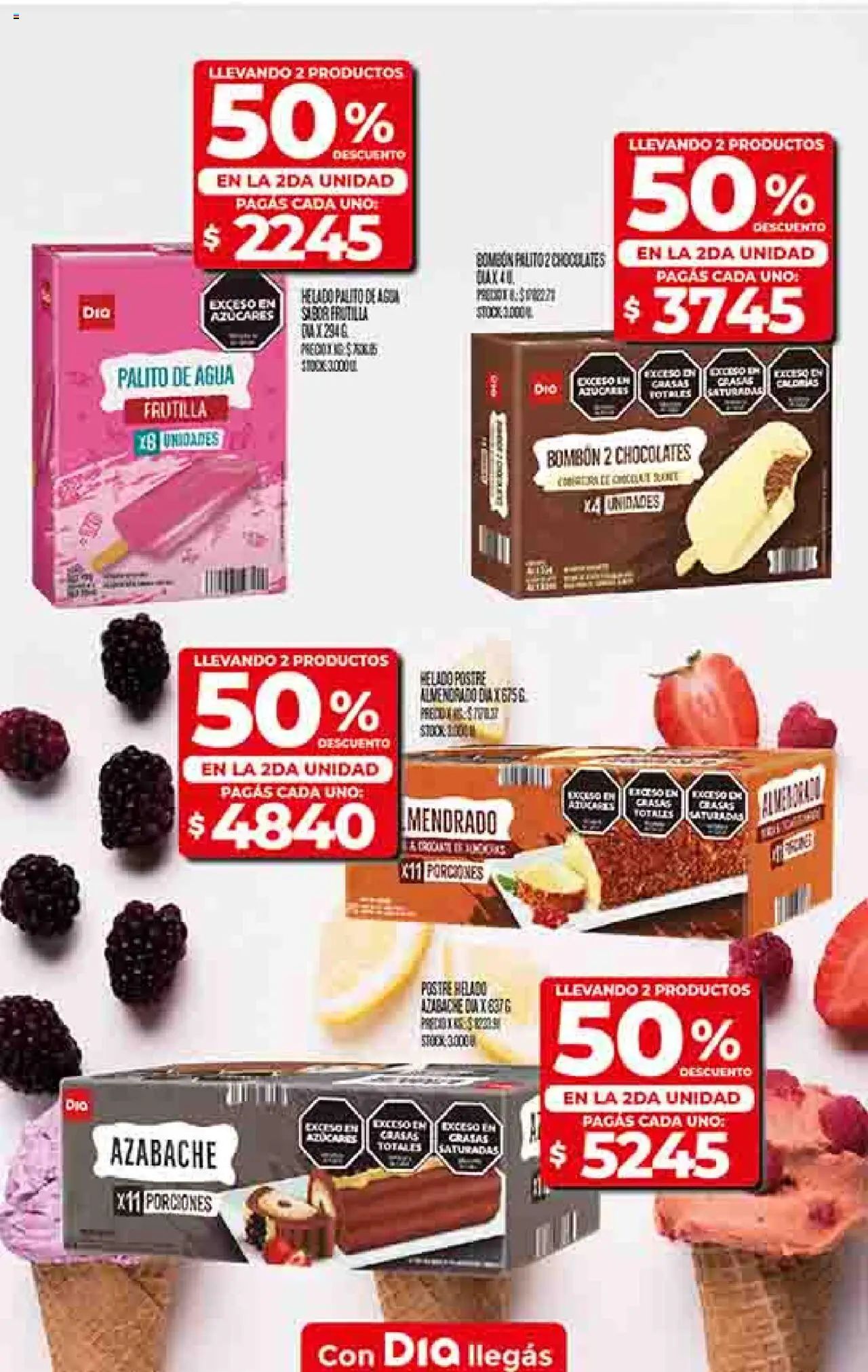 Supermercado DIA Ofertas │ válido desde el 25.06.2025 | Página: 43 | Productos: Helado, Frutilla, Agua