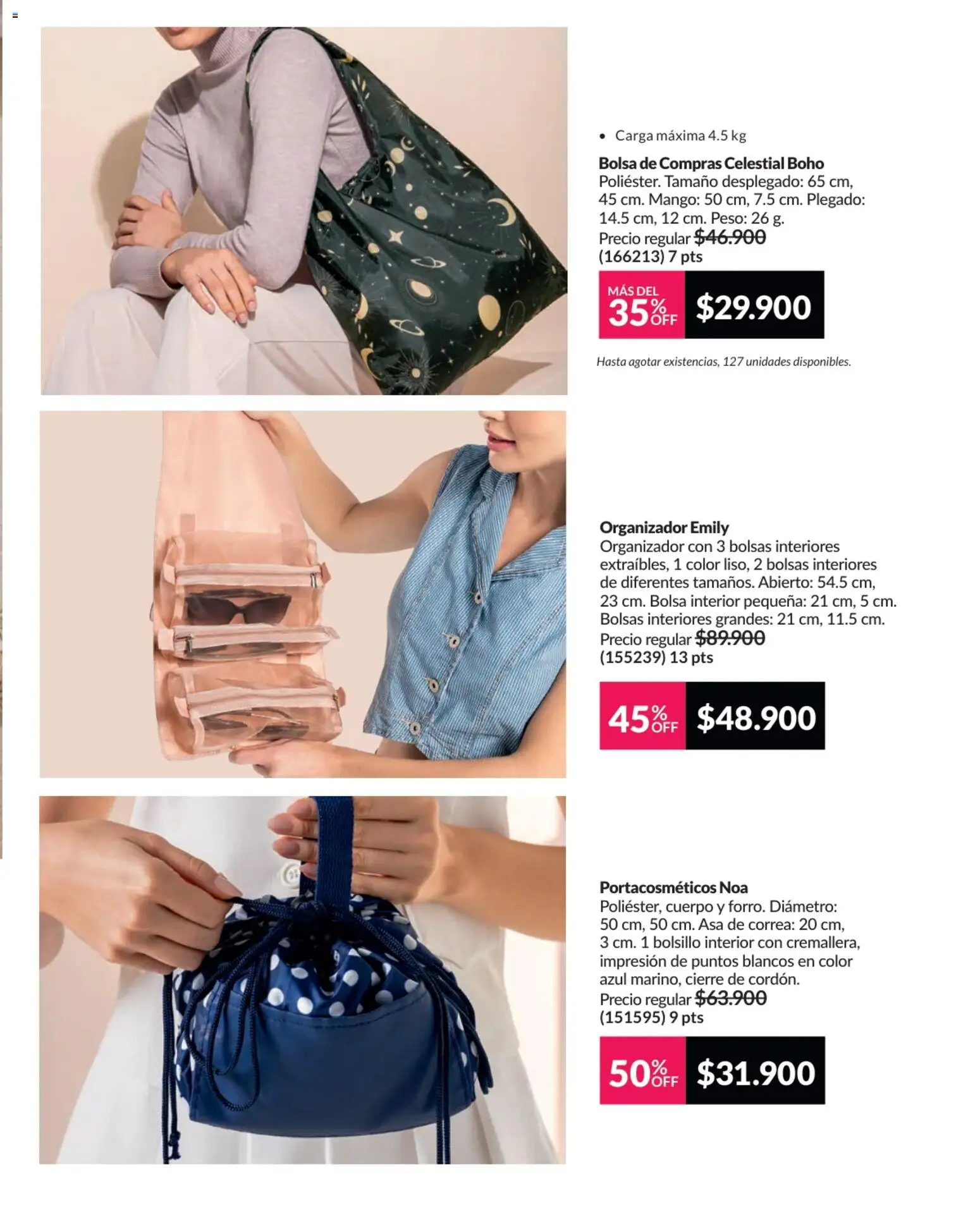 Avon revista - valida desde el 25.02.2026 | Página: 105 | Productos: Portacosmeticos, Bolsa, Peso, Mango