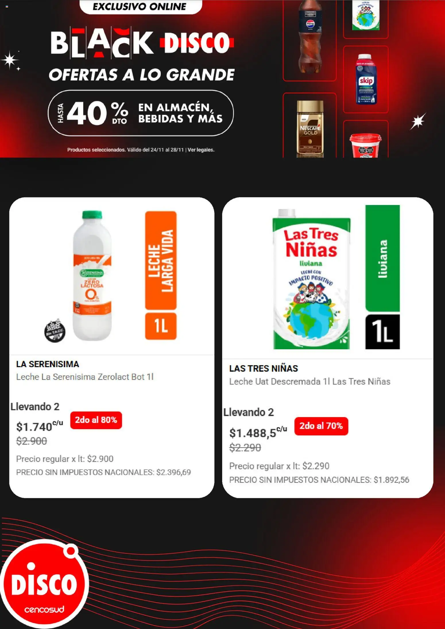 Disco - Black Friday │ válido desde el 24.11.2025 | Página: 3 | Productos: Disco, Leche