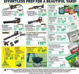 Preview of Menards weekly ads valid from 11.03.2026 | Page: 5 | Products: Rake, Chainsaw, Charger, Blower