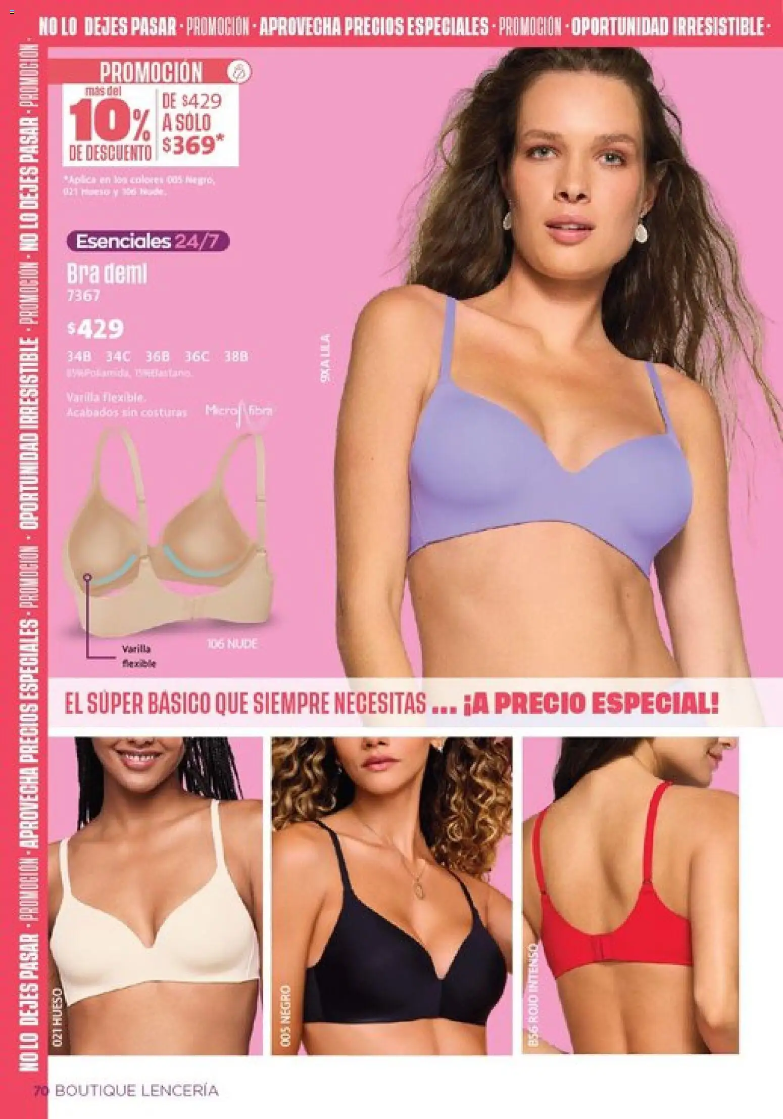 Nuevas ofertas de Ilusión válidas en toda la República Mexicana desde el 01.03.2026. ¡Encuentra las mejores ofertas en Ilusión catálogo Primavera! | Página: 72 | Productos: Lenceria