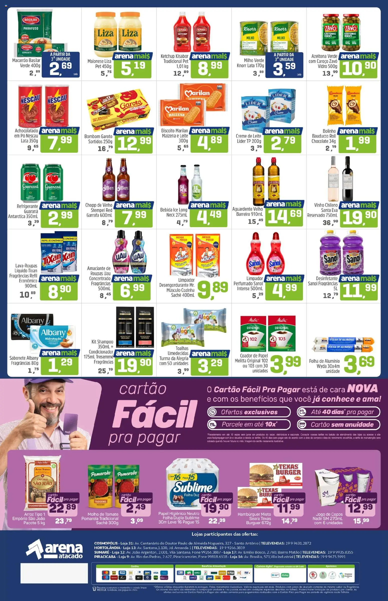 Arena Atacado Folheto - válido de 19.01.2026 | Página: 2 | Produtos: Azeitonas, Molho de tomate, Vinho, Creme de leite