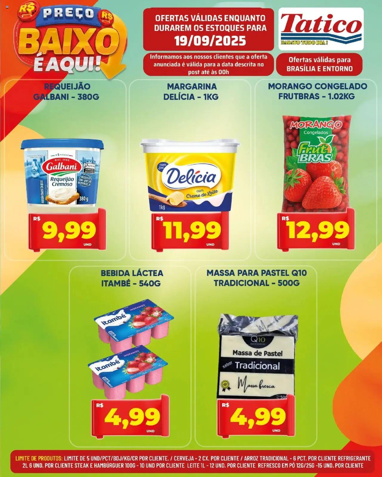 Tatico Folheto - válido de 19.09.2025 | Página: 9 | Produtos: Refresco, Massa, Baixo, Margarina