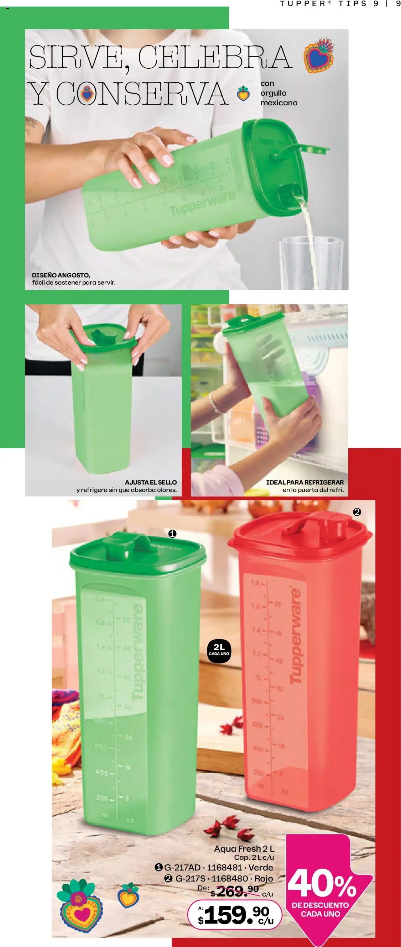 Nuevas ofertas de Tupperware válidas en toda la República Mexicana desde el 11.08.2025. ¡Encuentra las mejores ofertas en Tupperware catálogo! | Página: 9 | Productos: Tupper