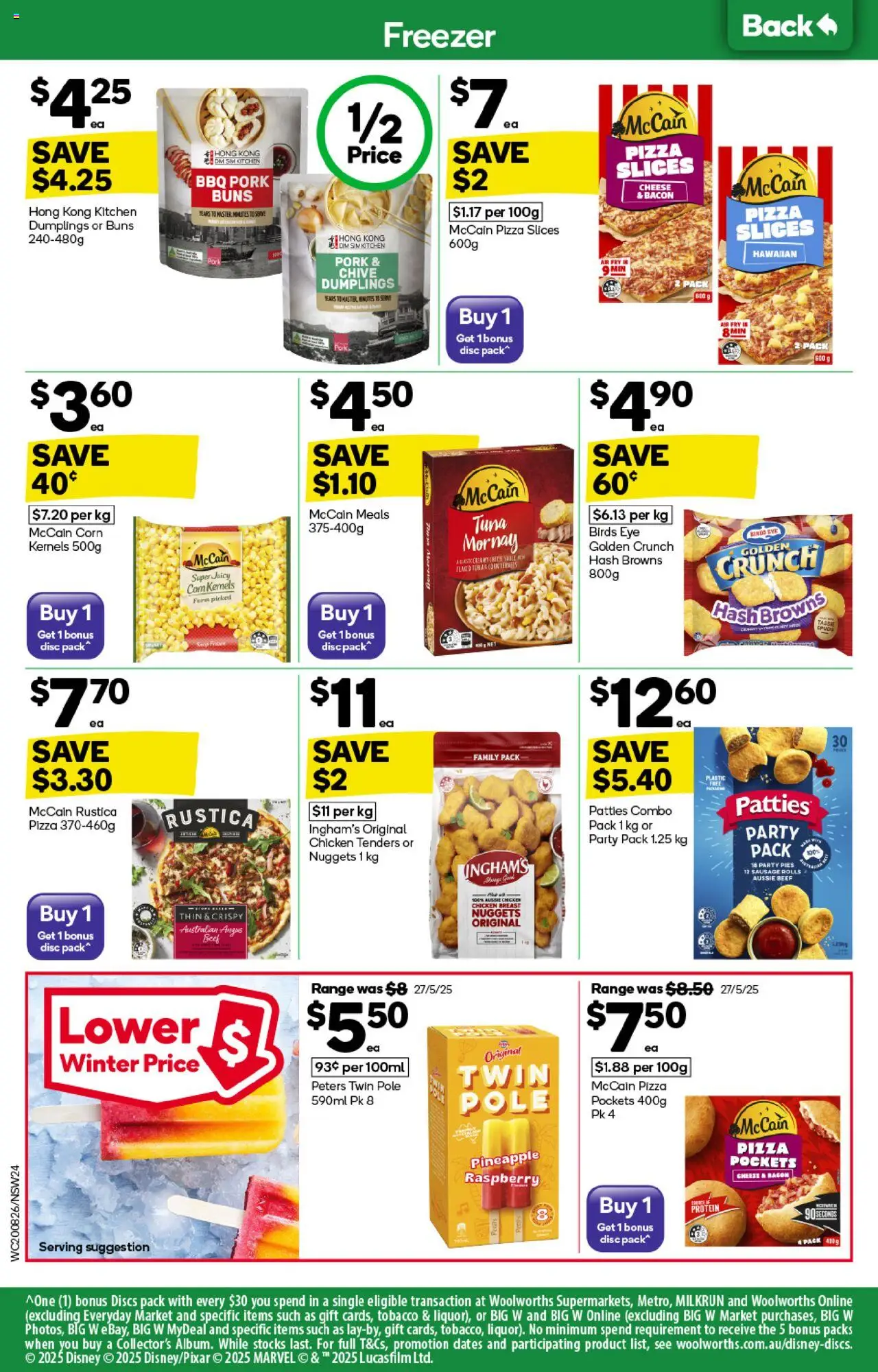 Woolworths catalogue - valid from 20.08.2025 | Page: 24 | Products: Pizza, Beef, Pies, Freezer