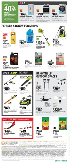 Preview of Home Depot weekly ads valid from 05.02.2026 | Page: 2 | Products: Sealant, Date, Washer, Refrigerator