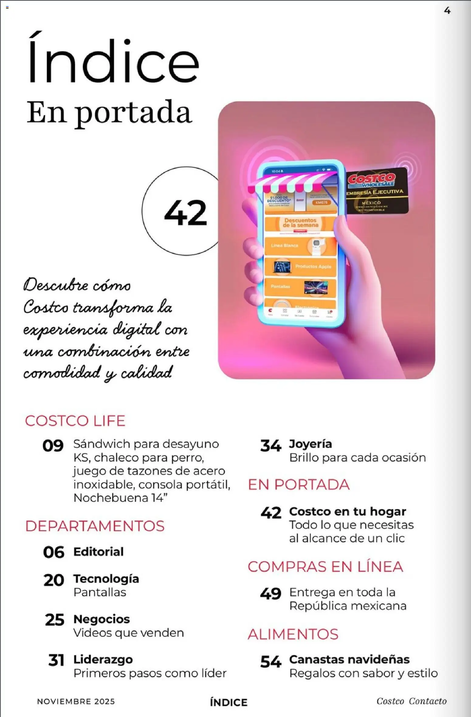 Nuevas ofertas de Costco válidas en toda la República Mexicana desde el 01.11.2025. ¡Encuentra las mejores ofertas en Costco Revista Noviembre! | Página: 4 | Productos: Chaleco, Pantallas, Brillo, Juego
