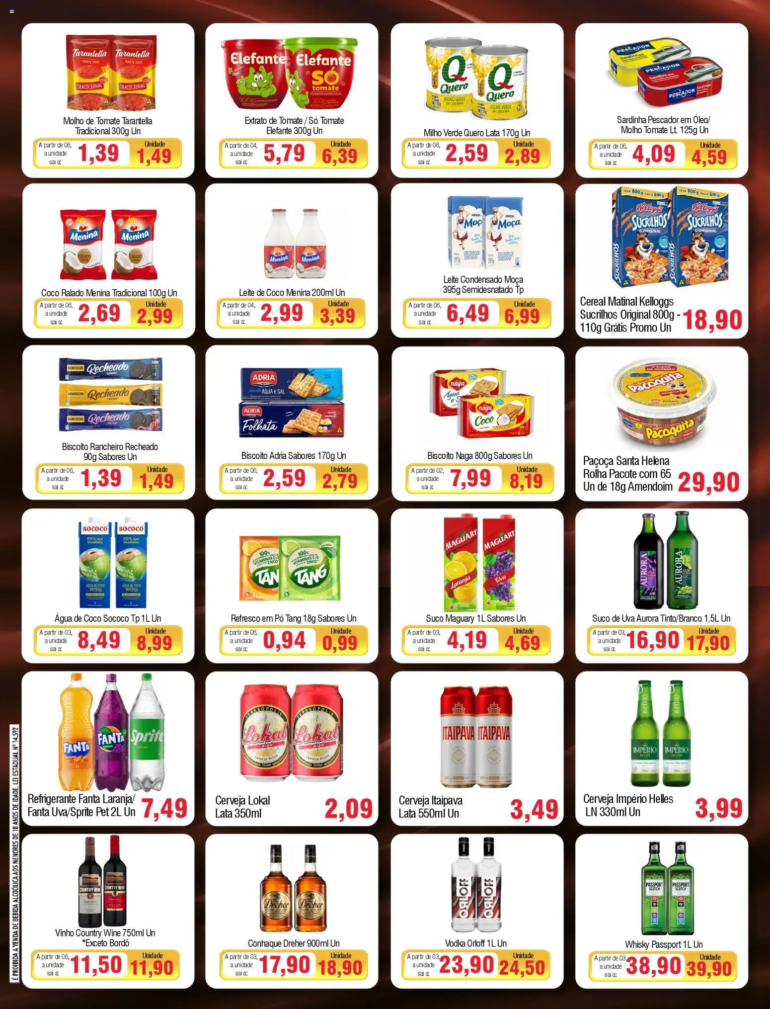 Spani Atacadista Folheto - válido de 24.02.2026 | Página: 3 | Produtos: Conhaque, Suco, Paçoca, Leite de coco