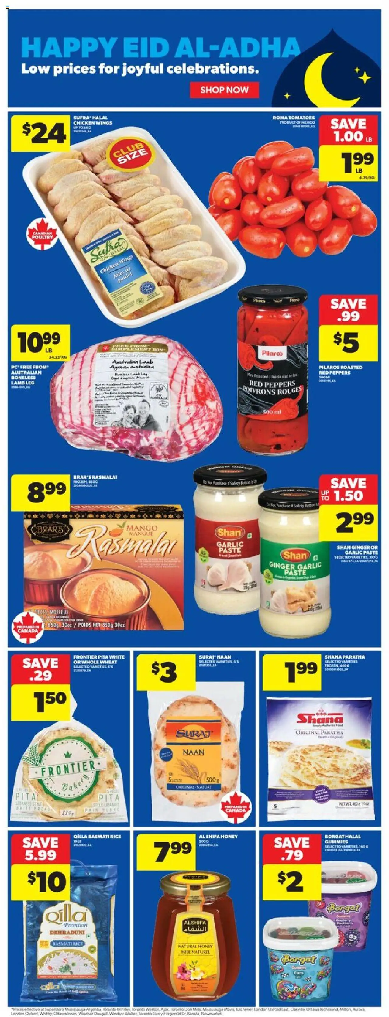 Real Canadian Superstore flyer valid from 29.05.2025 | Page: 14 | Products: PC, Bread, Chicken, Tomatoes