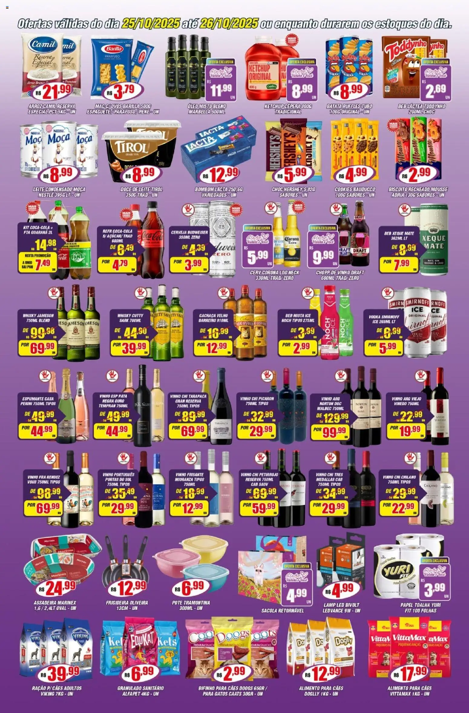 Violeta Supermercados Folheto - válido de 25.10.2025 | Página: 3 | Produtos: Mousse, Fanta, Espumante, Whisky