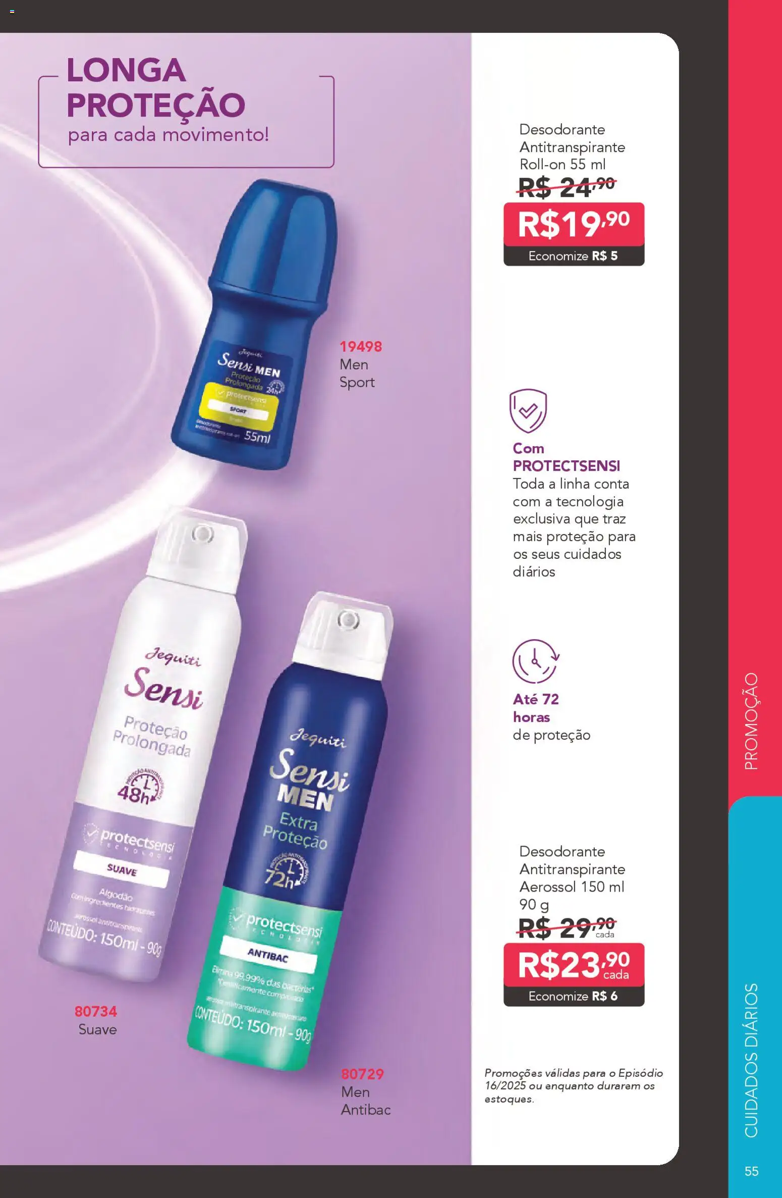 Jequiti Folheto - válido de 11.11.2025 | Página: 55 | Produtos: Desodorante, Algodão