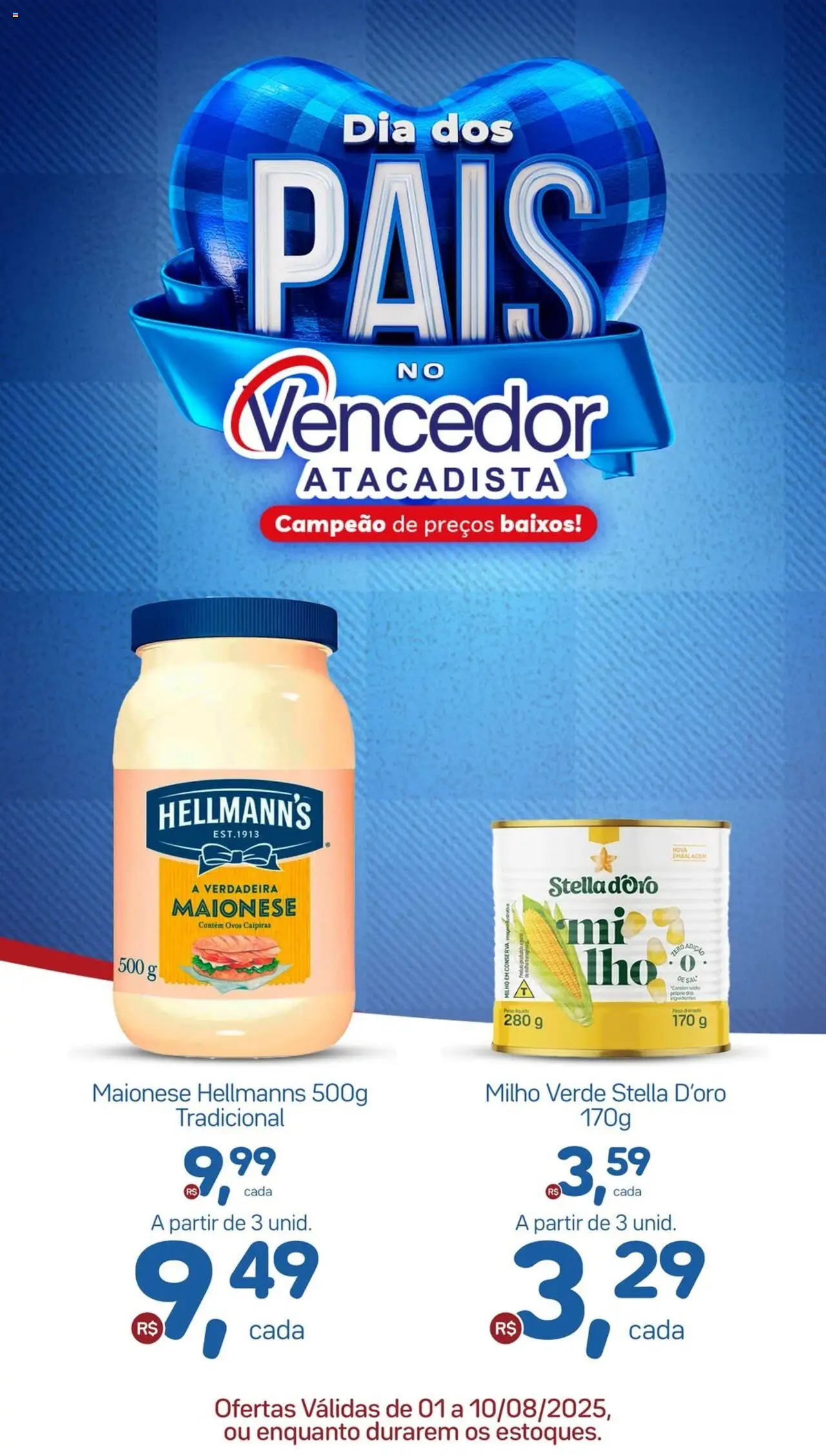 Vencedor Atacadista Folheto - válido de 01.08.2025 | Página: 17 | Produtos: Milho verde, Ovos, Sal, Maionese