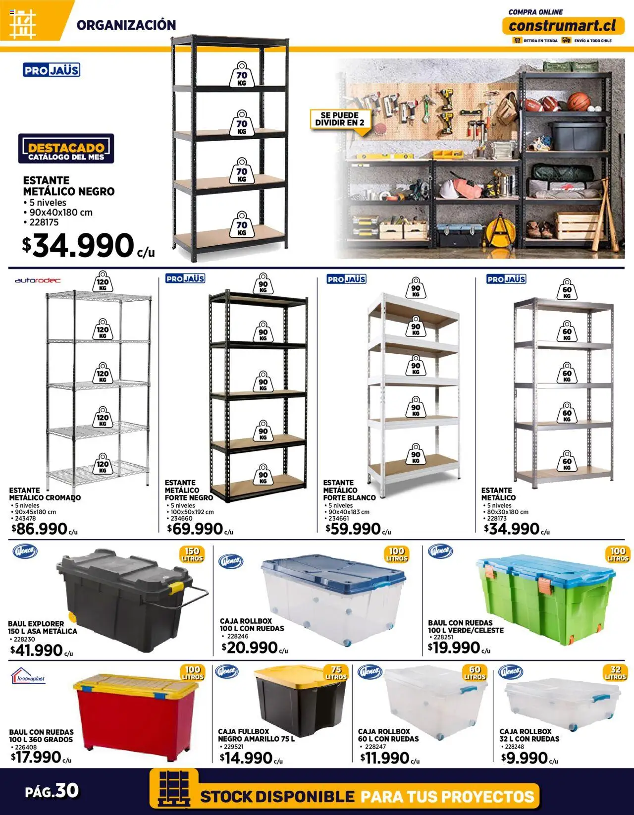 Construmart ofertas  │ válido desde el 01.08.2025 | Página: 30 | Productos: Estante, Caja
