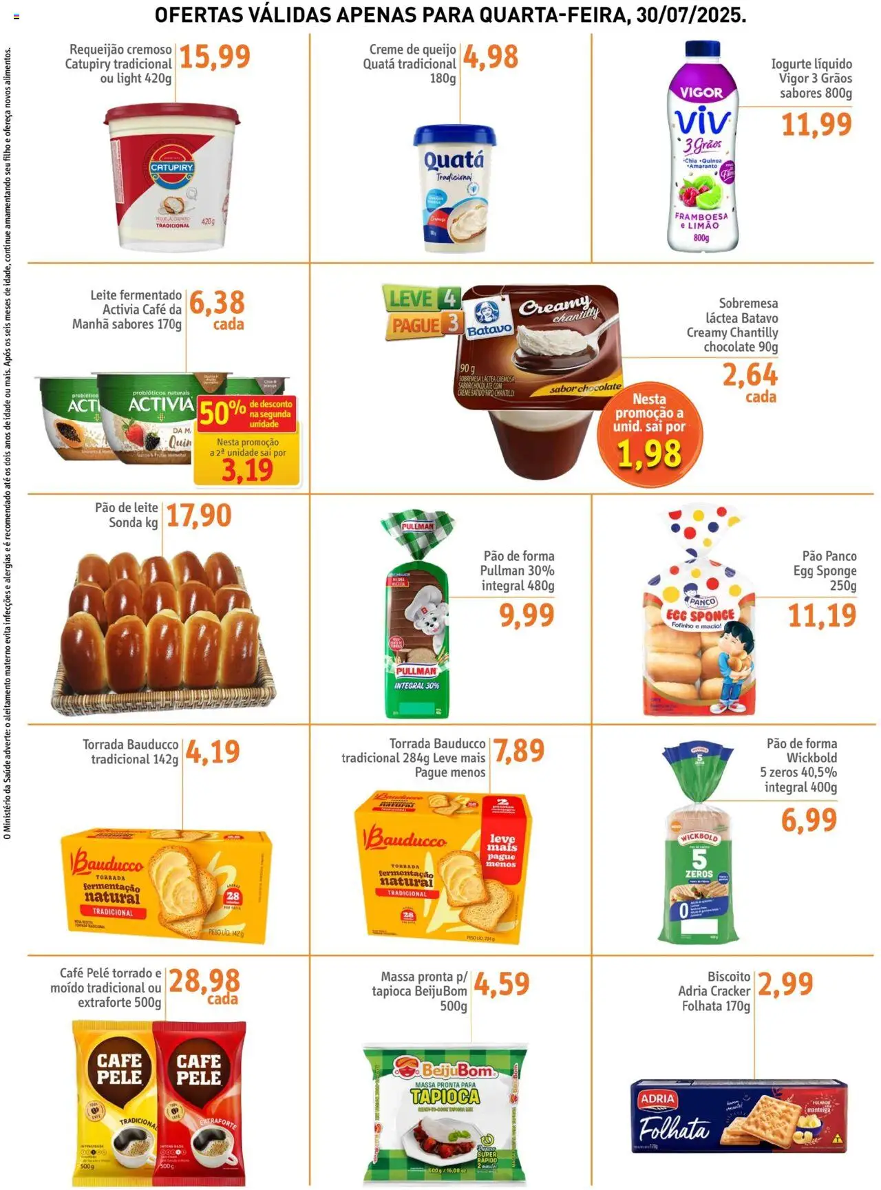 Sonda Folheto - válido de 30.07.2025 | Página: 2 | Produtos: Tapioca, Café, Requeijão, Leite fermentado