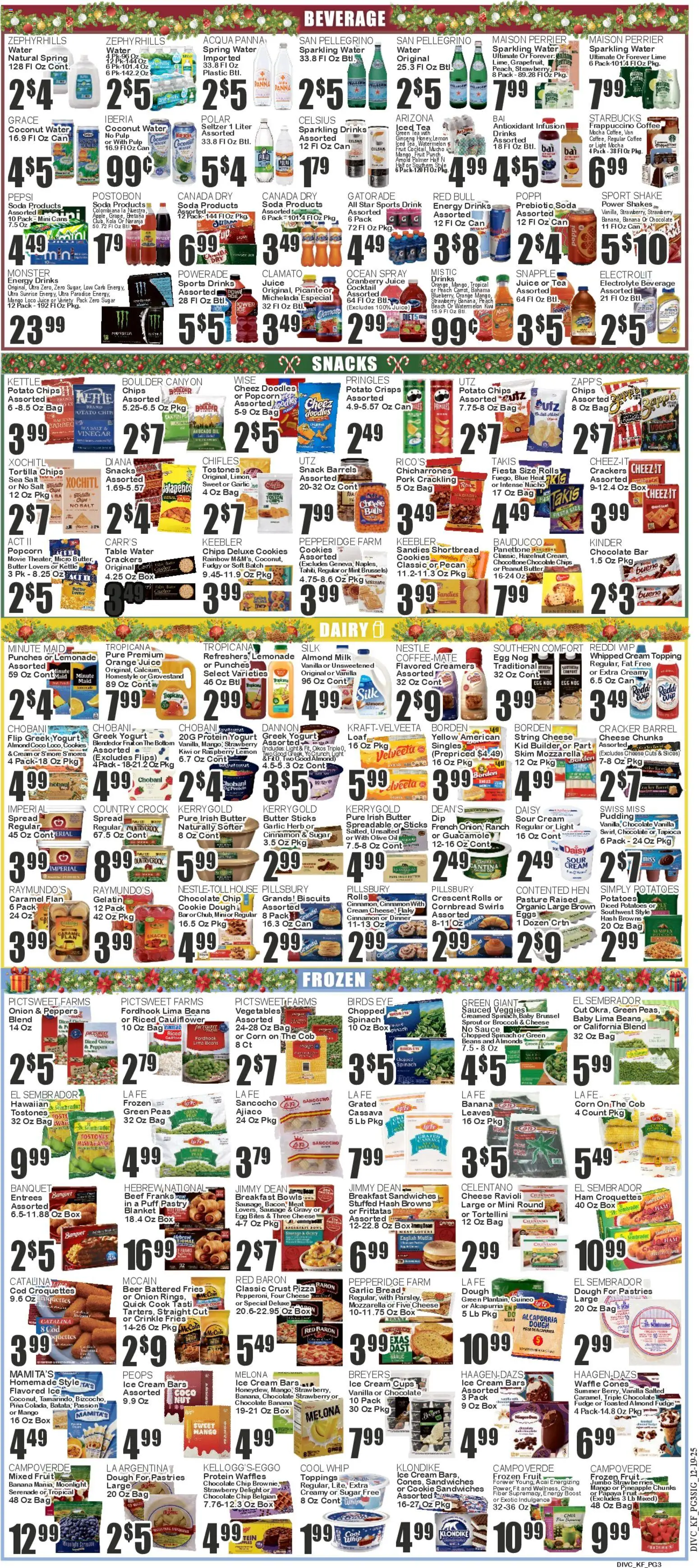 Key Food Weekly Ad - valid from 19.12.2025 | Page: 3 | Products: Green Tea, Blanket, Pineapple, Chocolate Chip