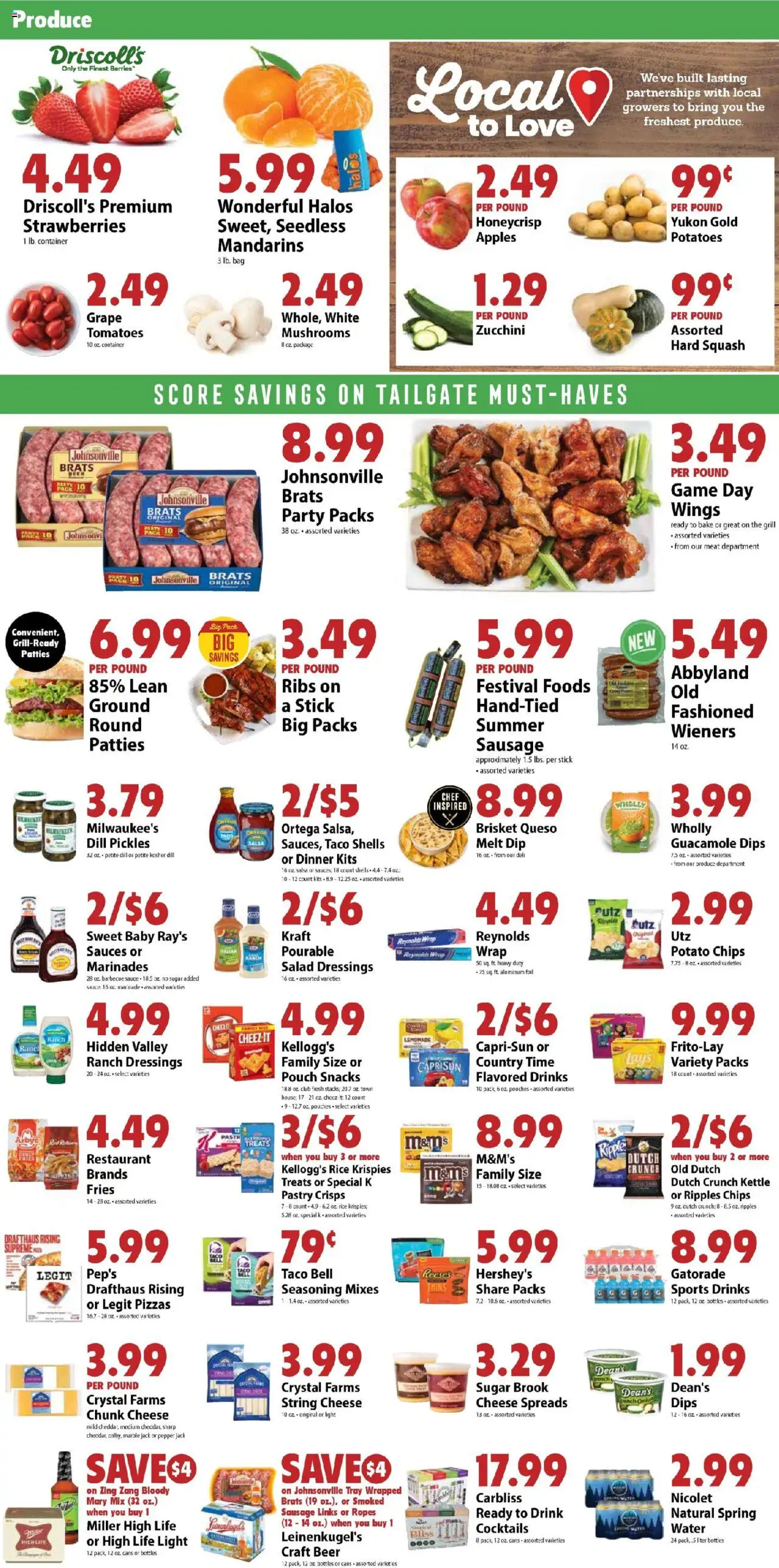 Festival Foods Weekly Ad - valid from 17.09.2025 | Page: 2 | Products: Mandarins, Cheese, Chips, Potatoes