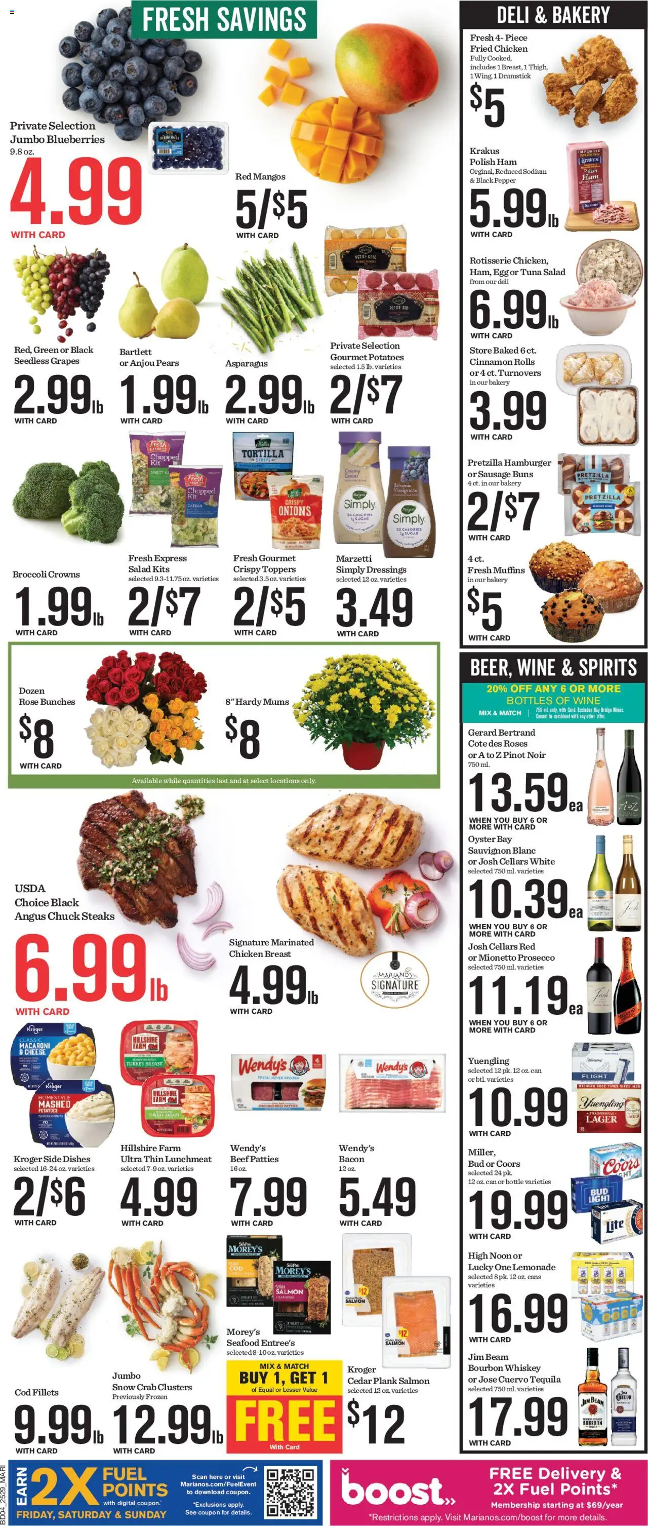 Mariano's Weekly Ad - valid from 20.08.2025 | Page: 6 | Products: Bakery, Crowns, Sausage, Grapes