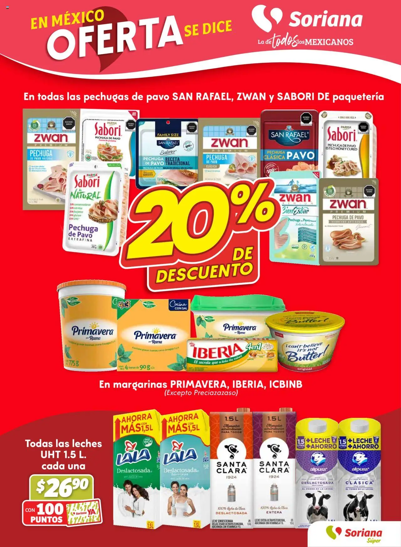 Nuevas ofertas de Soriana válidas en toda la República Mexicana desde el 09.10.2025. ¡Encuentra las mejores ofertas en Soriana - Fin de Semana Súper: Ags, Nay, Jal, Qro, Col, Mich, Gto, Hgo, Tlax, Mor, Pue, Gro, Oax, Edo. de Mex, Valle de México, Za! | Página: 3 | Productos: Sal, Leche, Vitaminas, Cocina