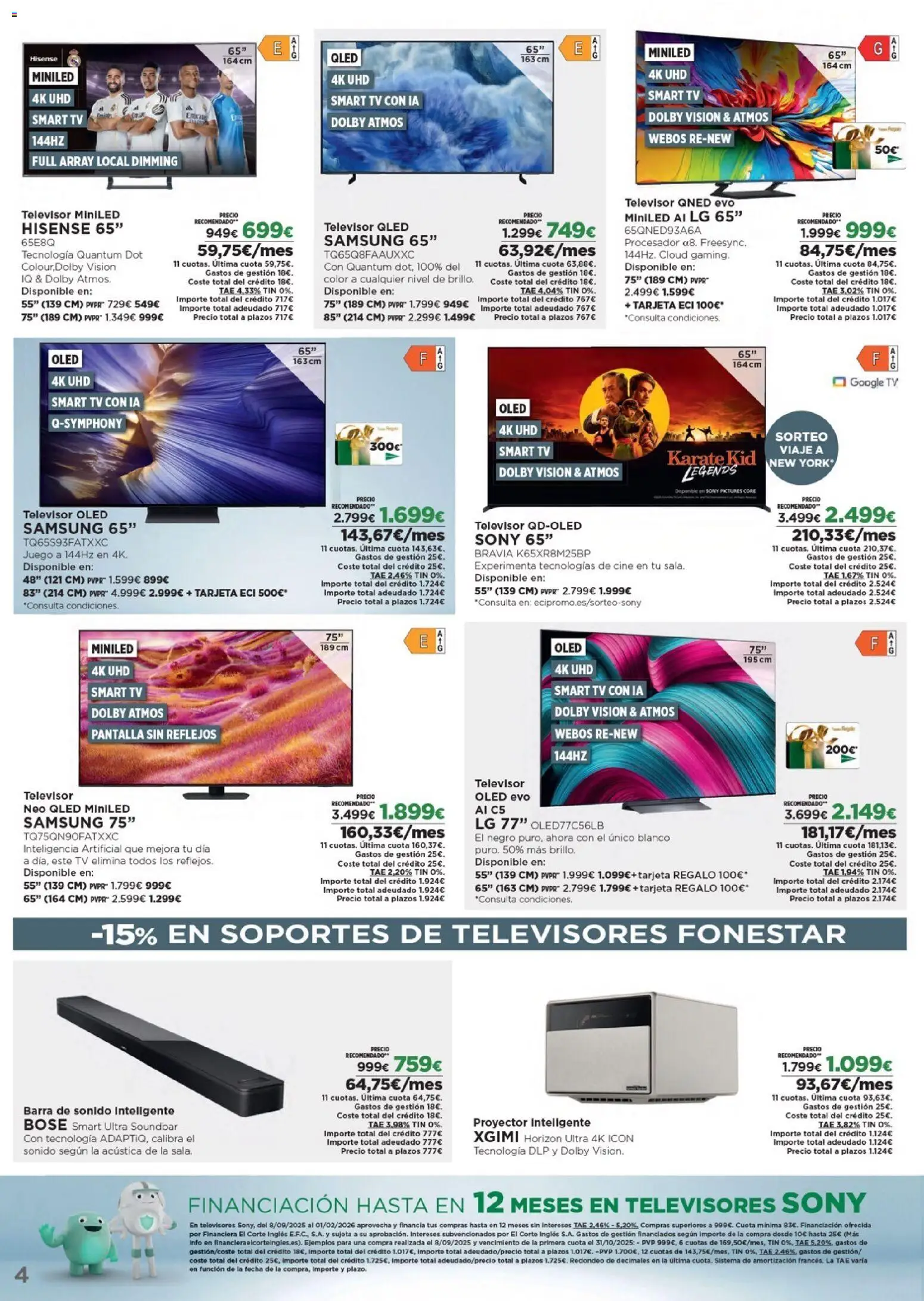 Nuevas ofertas de El Corte Inglés válidas en toda la República Mexicana desde el 27.10.2025. ¡Encuentra las mejores ofertas en El Corte Inglés catálogo Los Tecnoprecios! | Página: 4 | Productos: Proyector, Juego, Barra, Televisor
