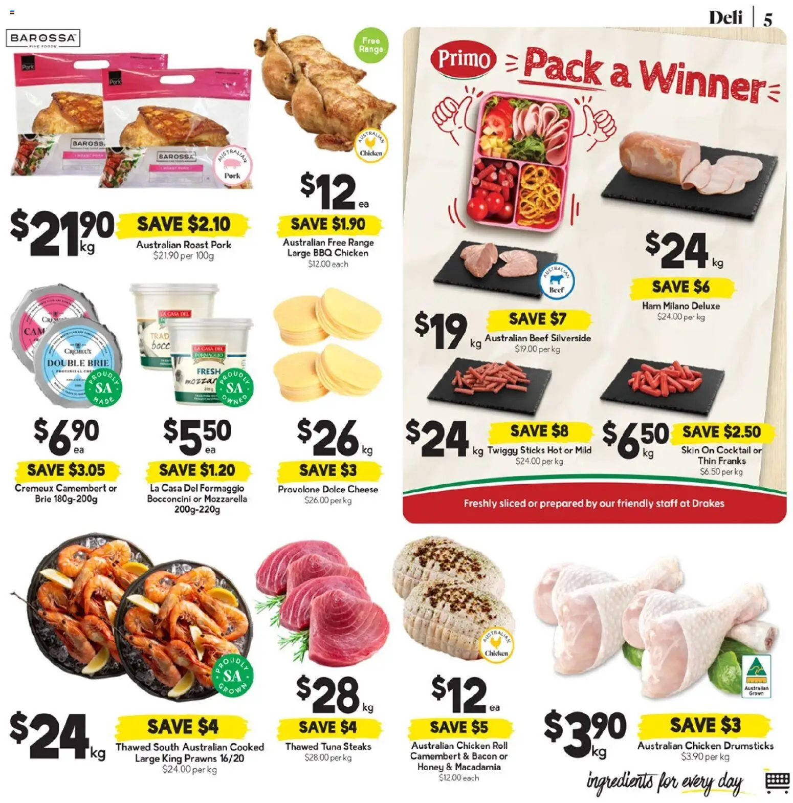 Drakes catalogue - valid from 21.01.2026 | Page: 5 | Products: Chicken, Pork, Prawns, Tuna