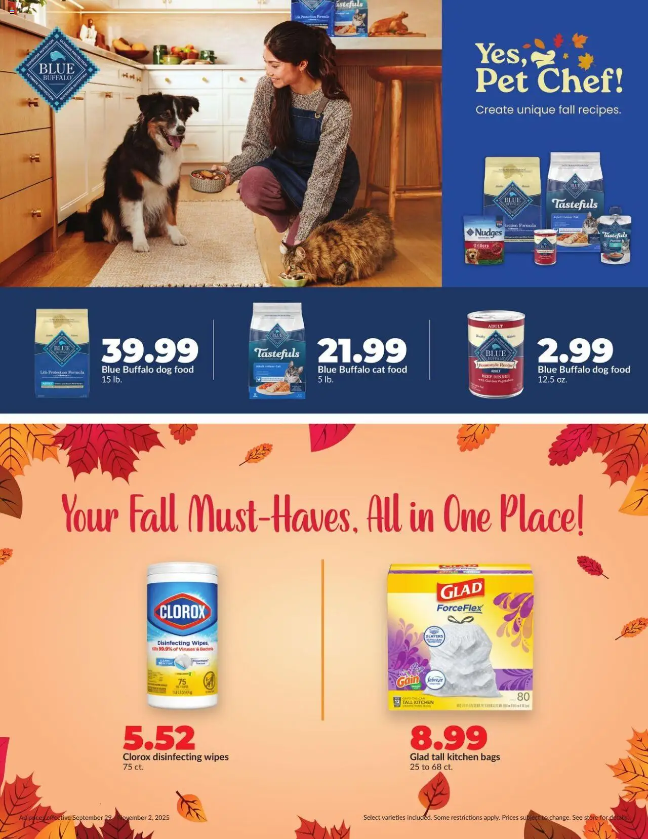 HyVee Monthly - valid from 29.09.2025 | Page: 5 | Products: Dog Food, Cat Food, Beef, Vegetables