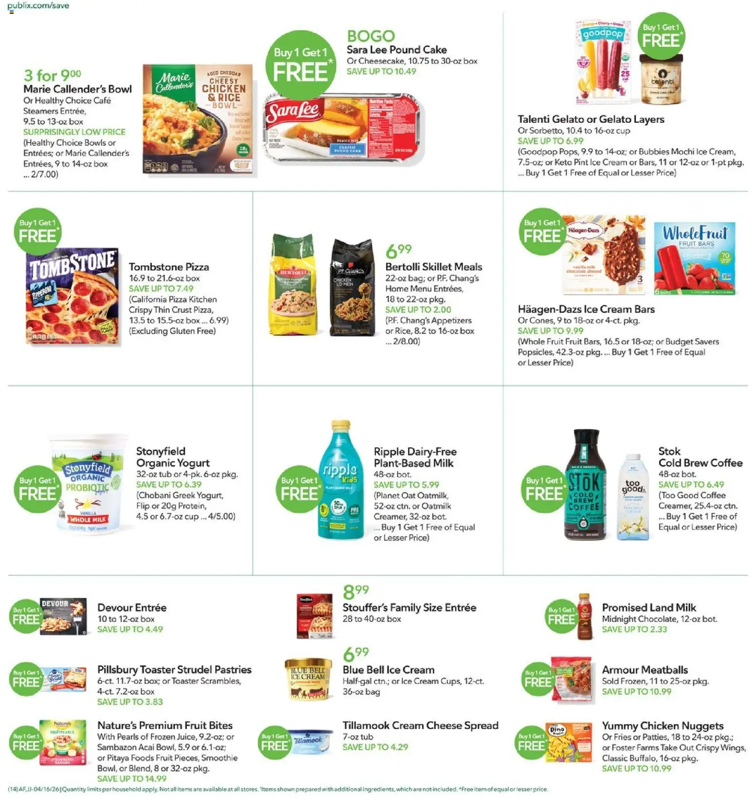 Publix Weekly Ad - valid from 15.04.2026 | Page: 14 | Products: Cheese, Coffee, Rice, Bag