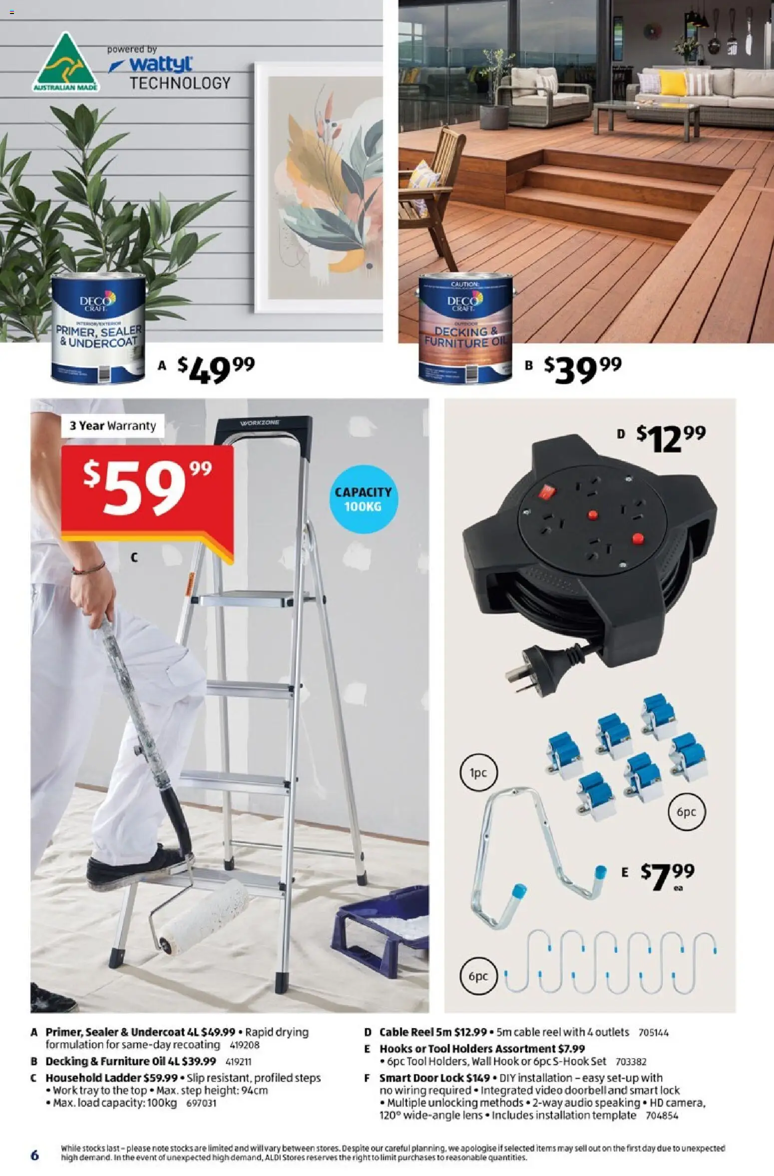 Aldi catalogue - valid from 04.03.2026 | Page: 6 | Products: Door, Household, Oil, Audio